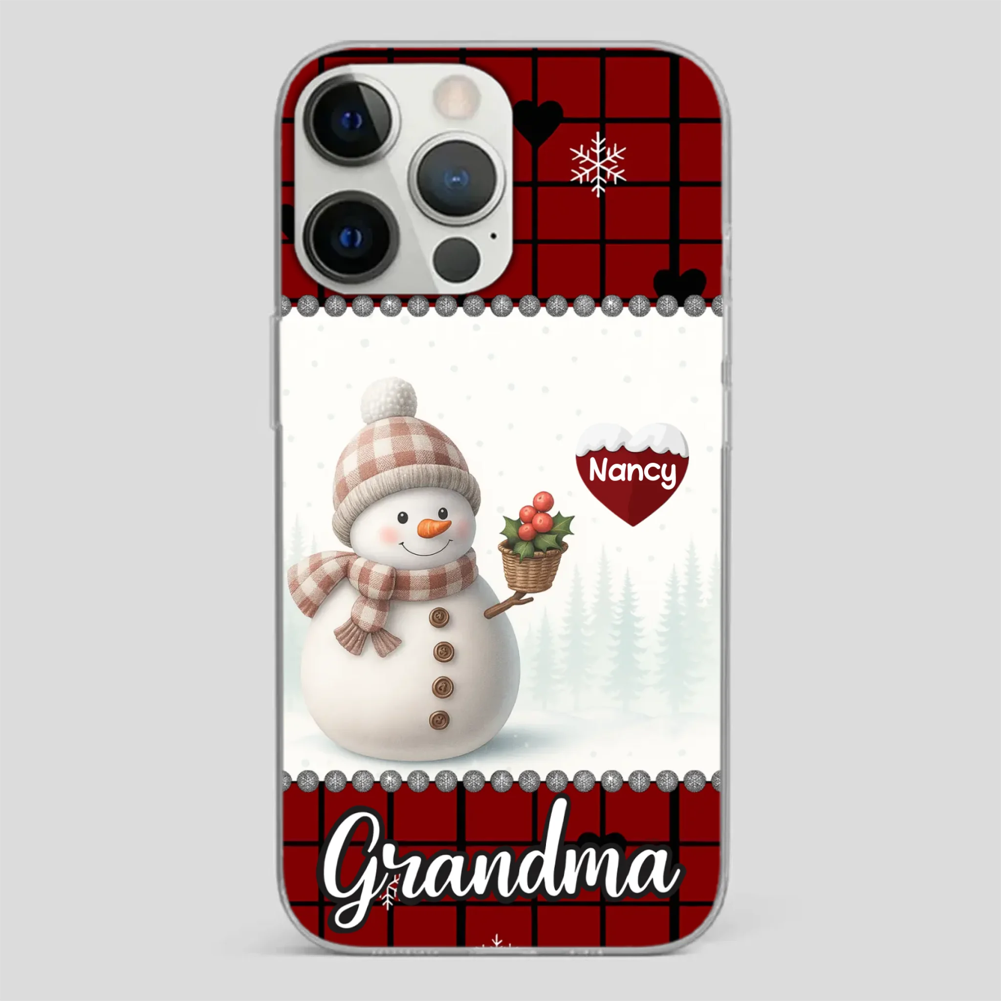 Merry Christmas Grandma – Personalized Heart Phone Case - 89Prints