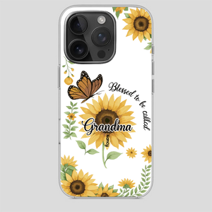 Sunflower Phone Case – Personalized Name Floral Design - 89Prints