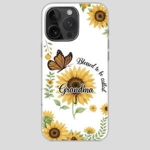 Sunflower Phone Case – Personalized Name Floral Design - 89Prints