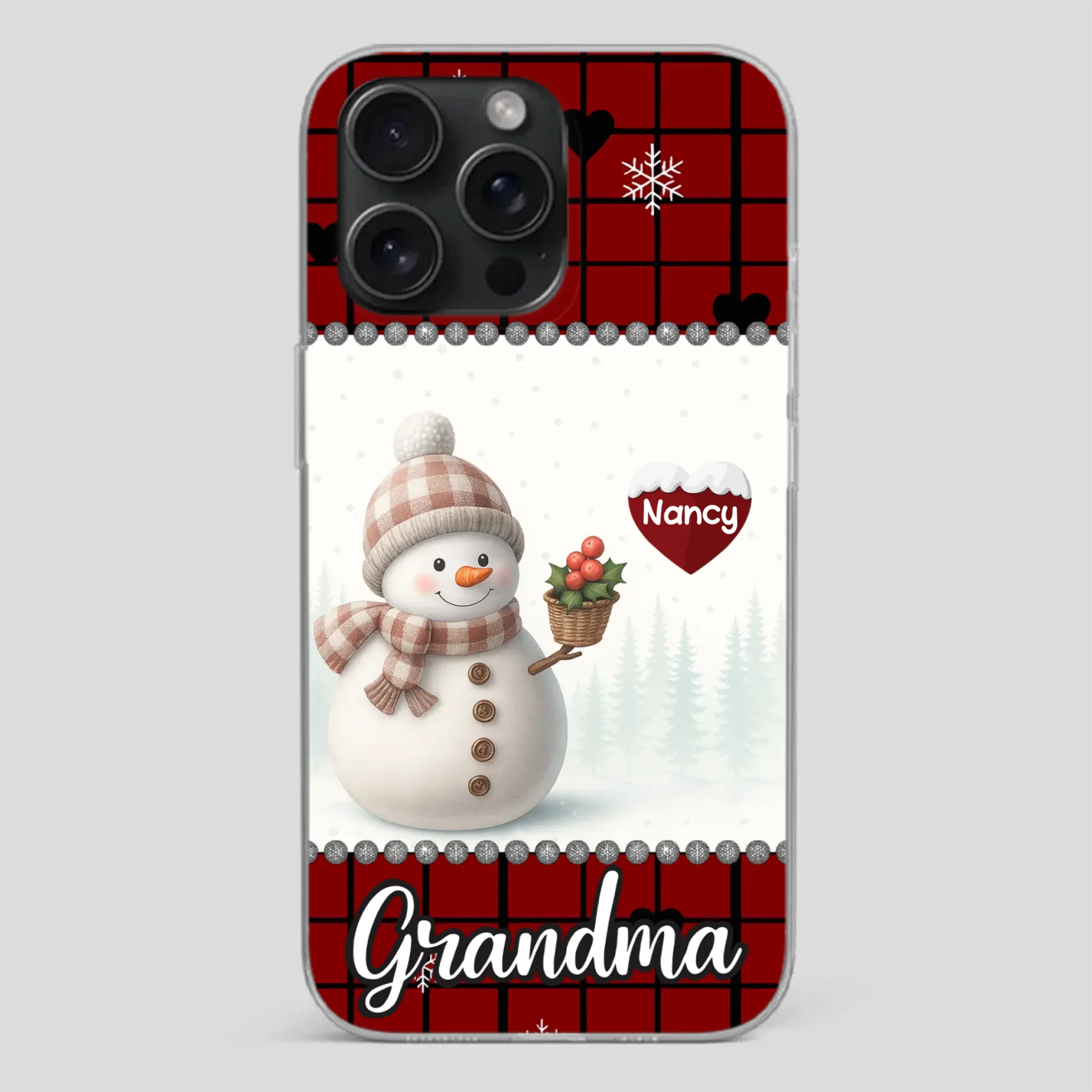 Merry Christmas Grandma – Personalized Heart Phone Case - 89Prints