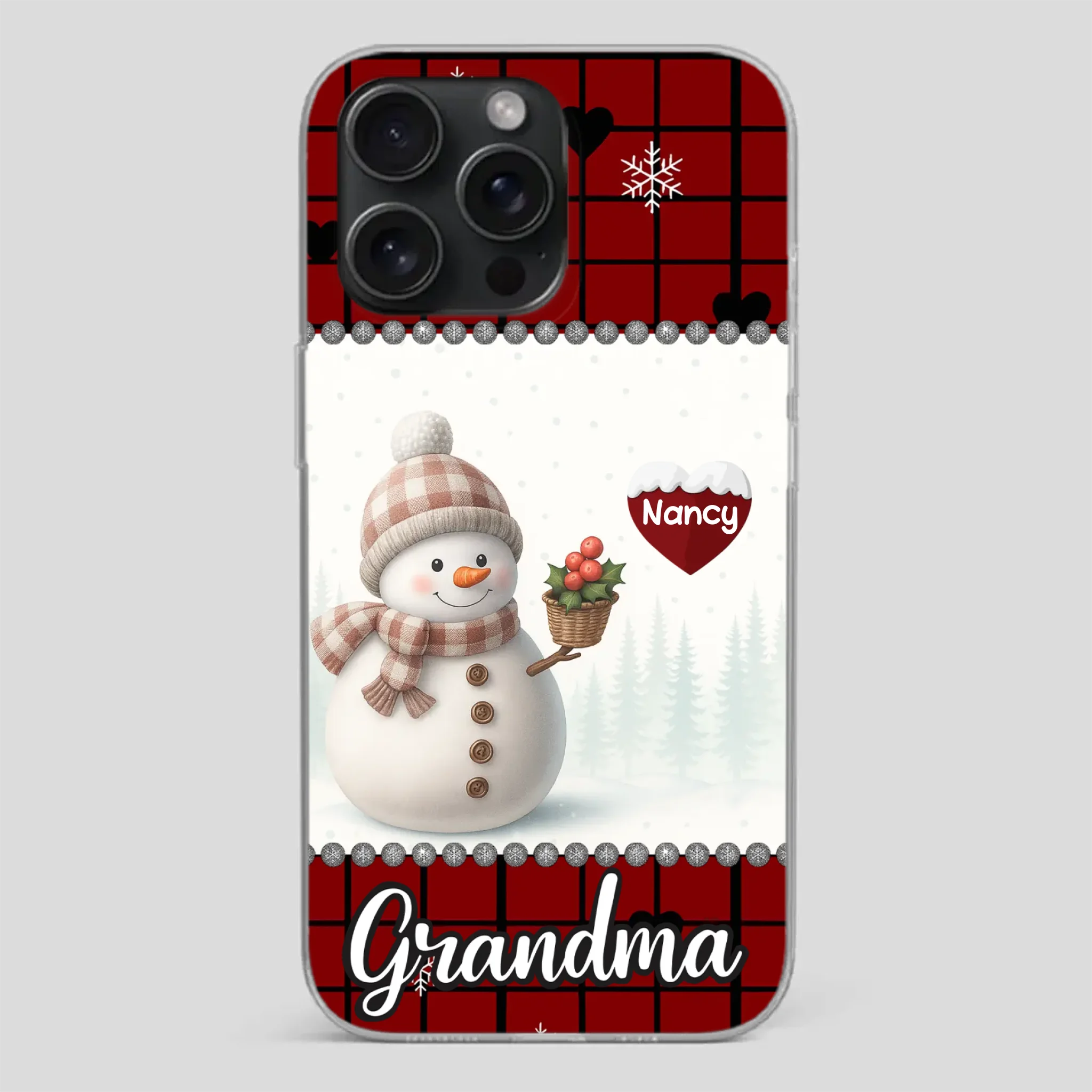 Merry Christmas Grandma – Personalized Heart Phone Case - 89Prints