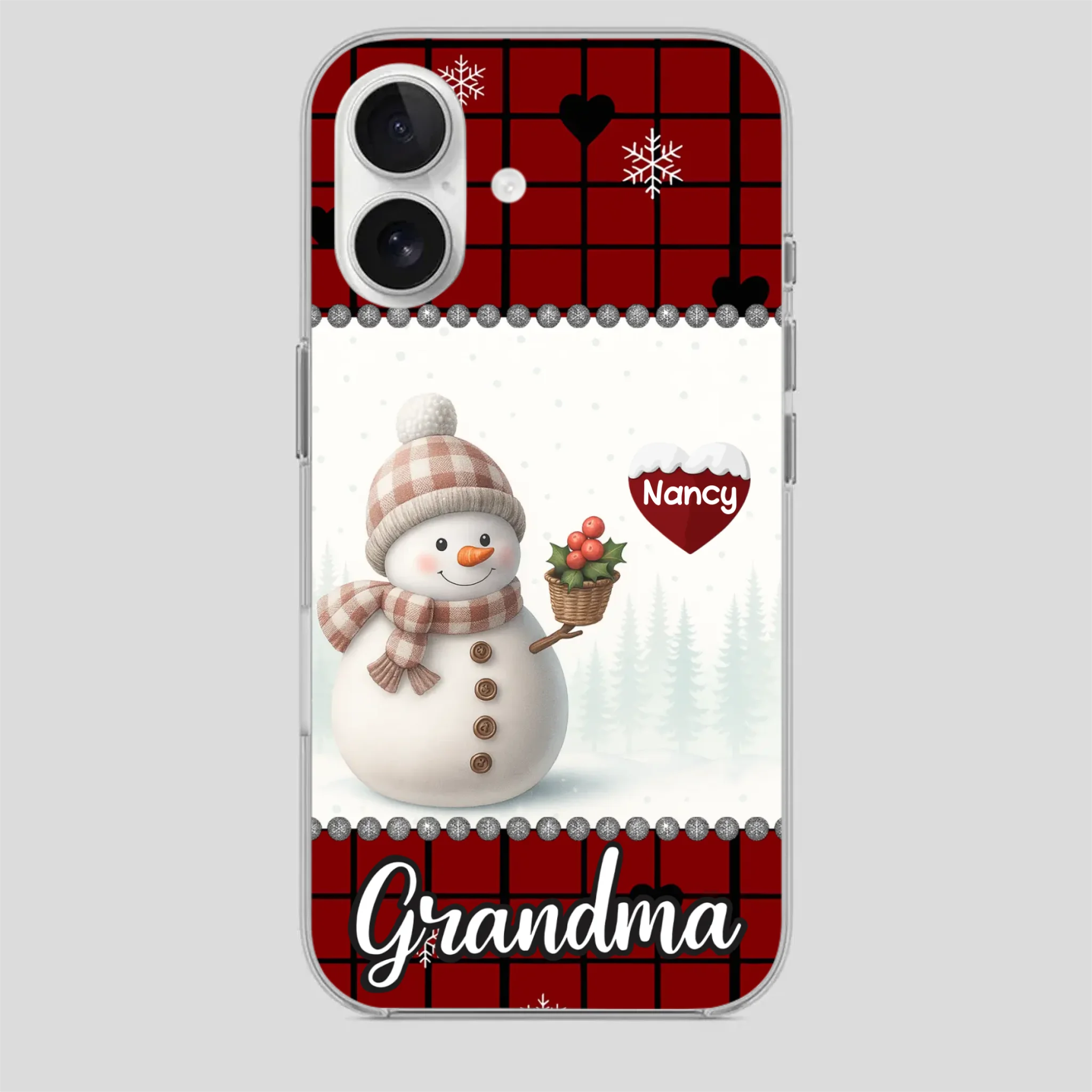 Merry Christmas Grandma – Personalized Heart Phone Case - 89Prints