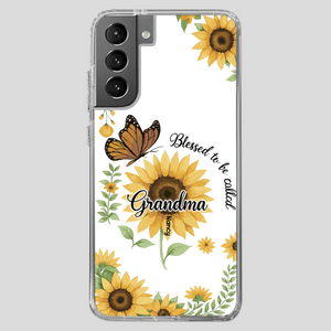 Sunflower Phone Case – Personalized Name Floral Design - 89Prints