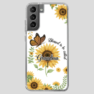 Sunflower Phone Case – Personalized Name Floral Design - 89Prints