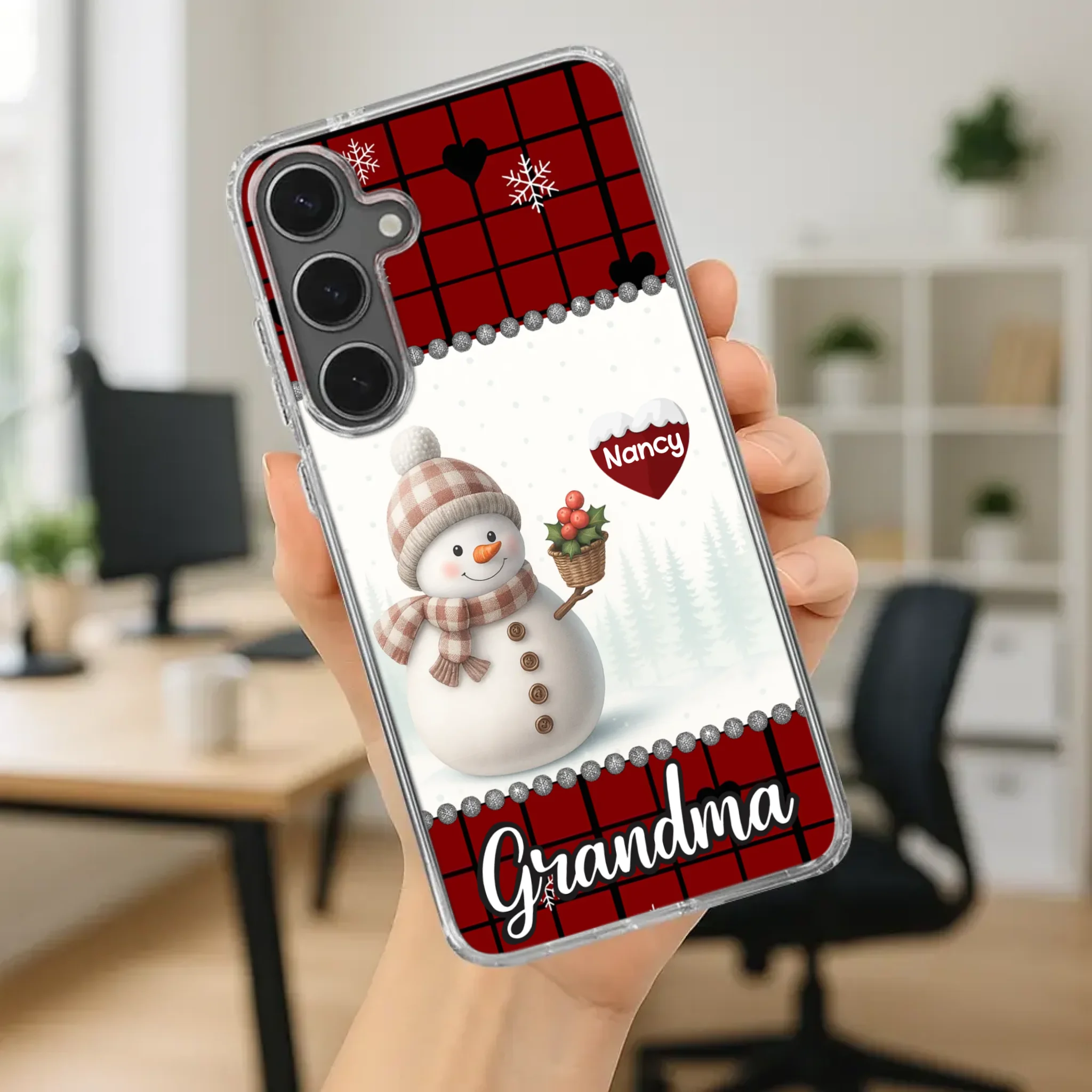Merry Christmas Grandma – Personalized Heart Phone Case - 89Prints