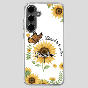 Sunflower Phone Case – Personalized Name Floral Design - 89Prints