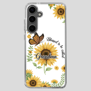 Sunflower Phone Case – Personalized Name Floral Design - 89Prints