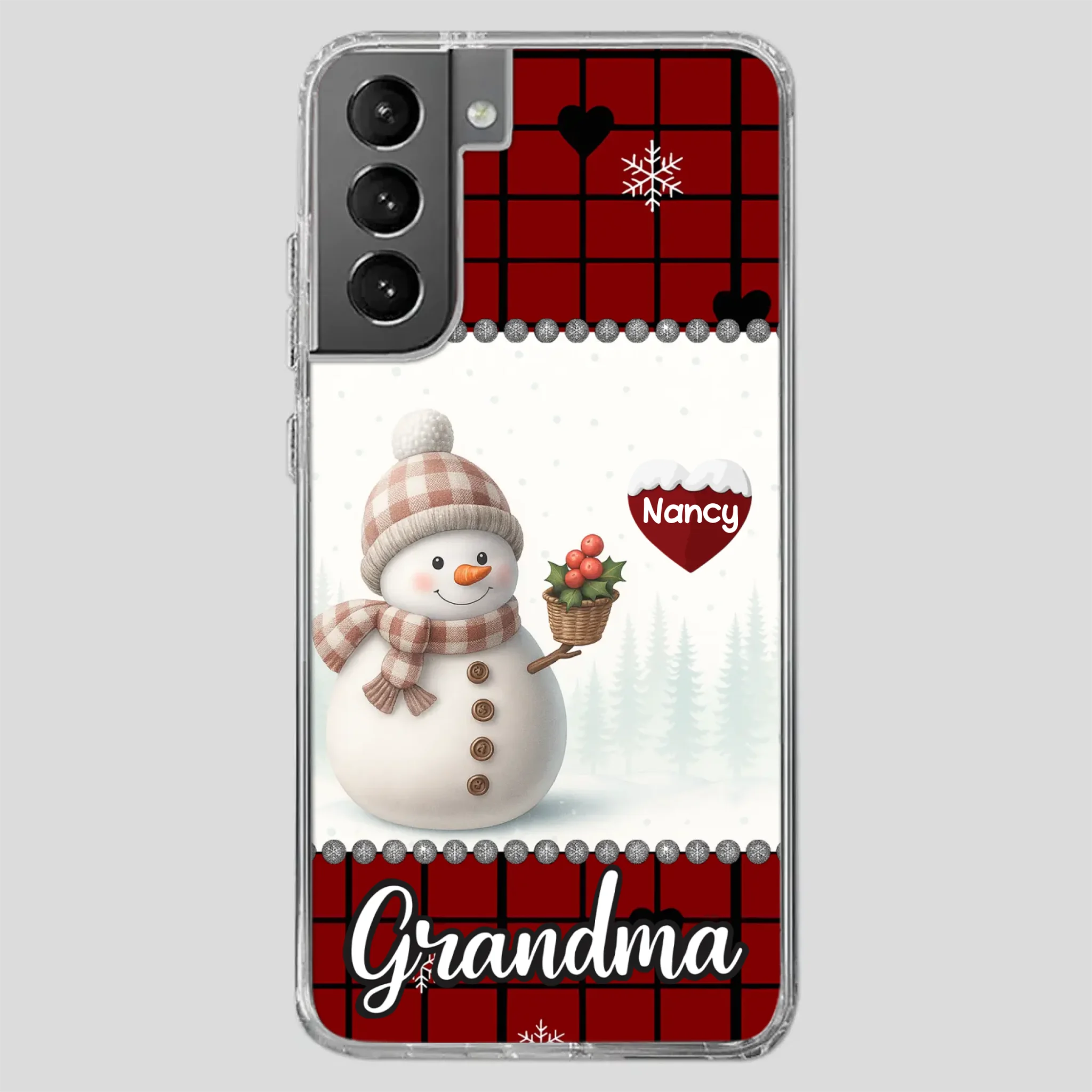 Merry Christmas Grandma – Personalized Heart Phone Case - 89Prints