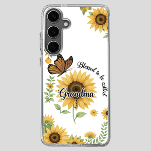 Sunflower Phone Case – Personalized Name Floral Design - 89Prints