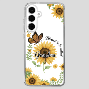 Sunflower Phone Case – Personalized Name Floral Design - 89Prints