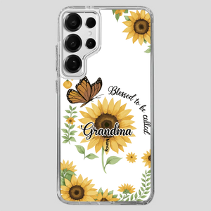 Sunflower Phone Case – Personalized Name Floral Design - 89Prints