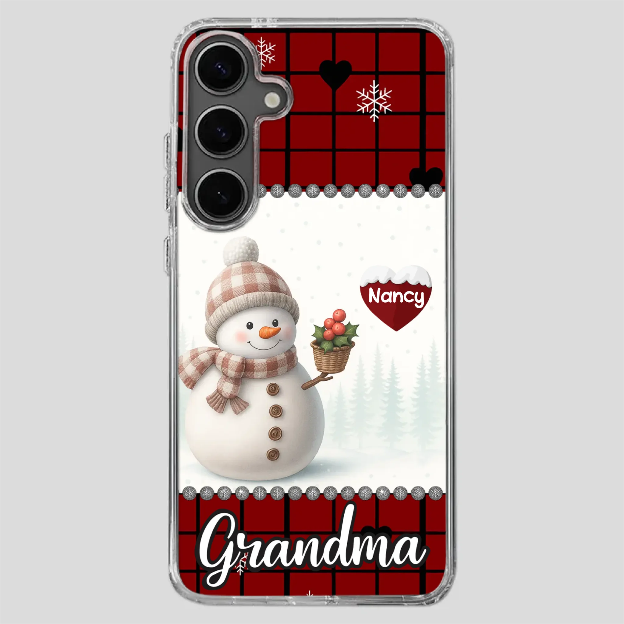 Merry Christmas Grandma – Personalized Heart Phone Case - 89Prints