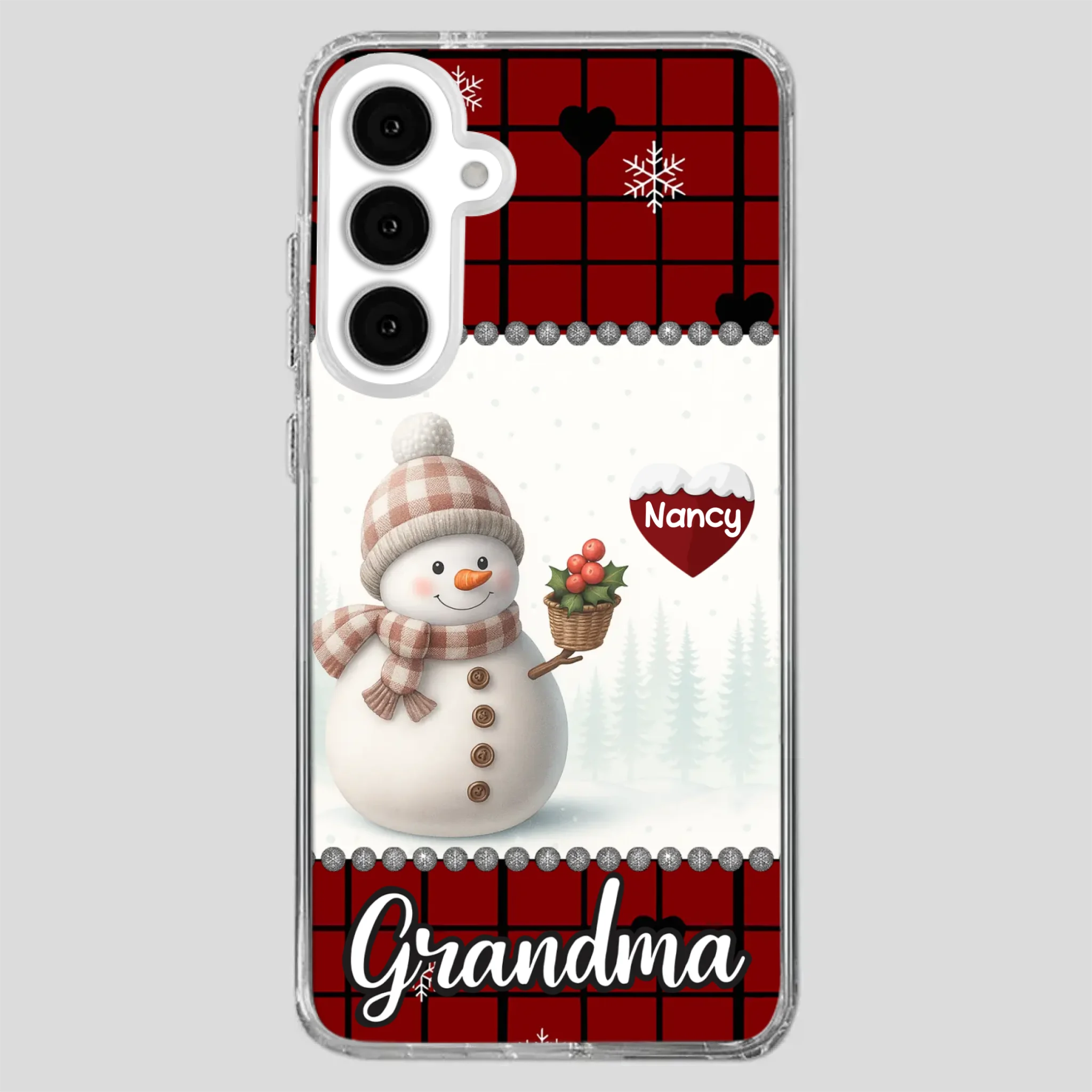 Merry Christmas Grandma – Personalized Heart Phone Case - 89Prints