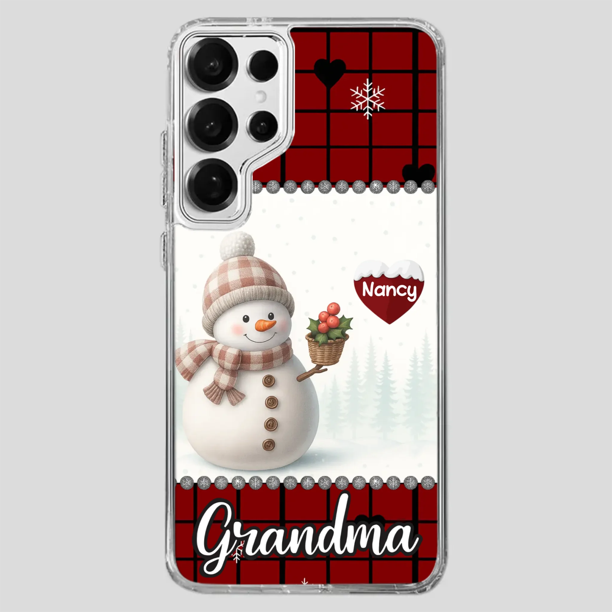 Merry Christmas Grandma – Personalized Heart Phone Case - 89Prints