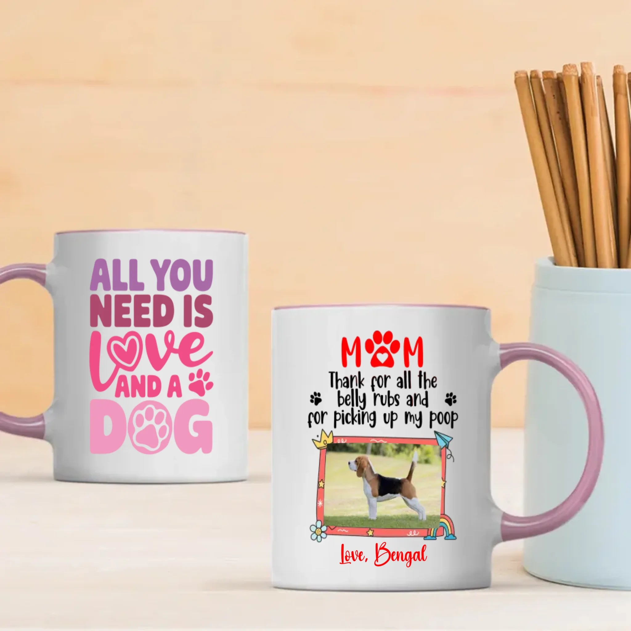 All You Need Is Love and a Dog Mug – Heartwarming Gift for Pet Lovers – 89Prints