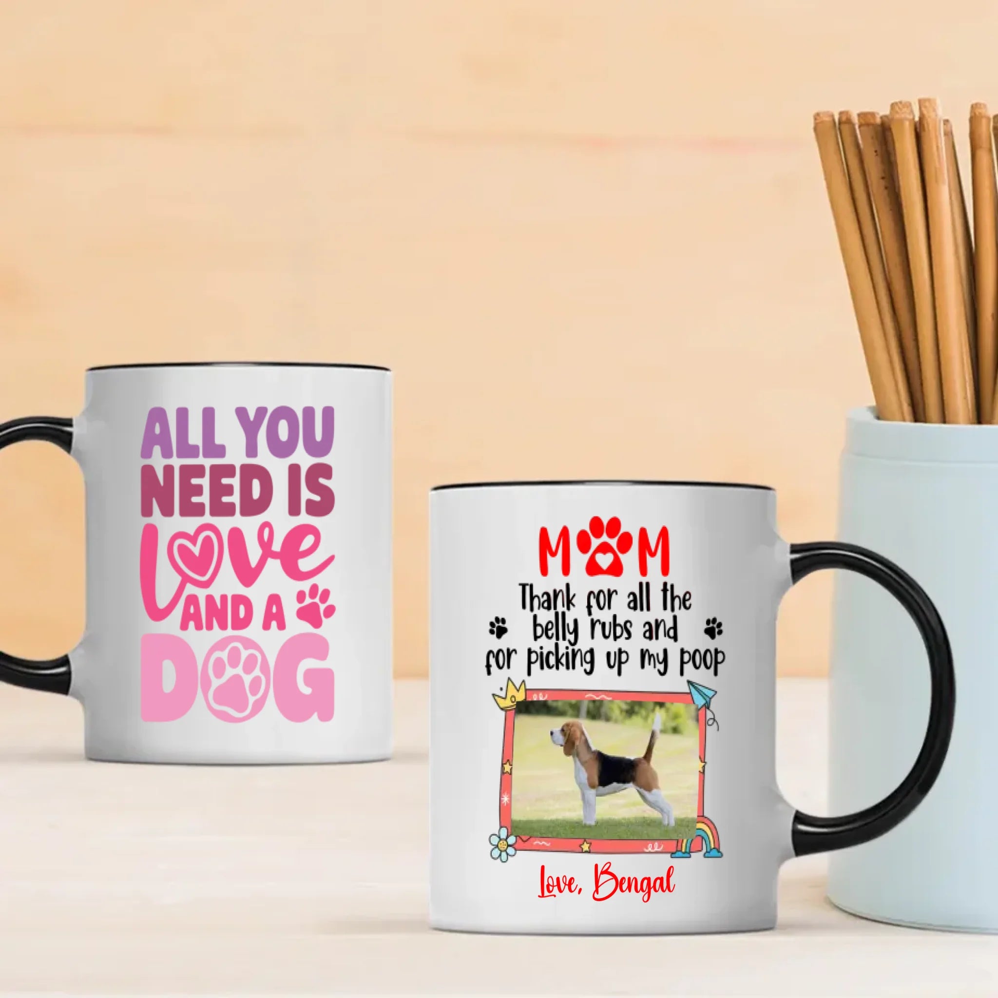 All You Need Is Love and a Dog Mug – Heartwarming Gift for Pet Lovers – 89Prints