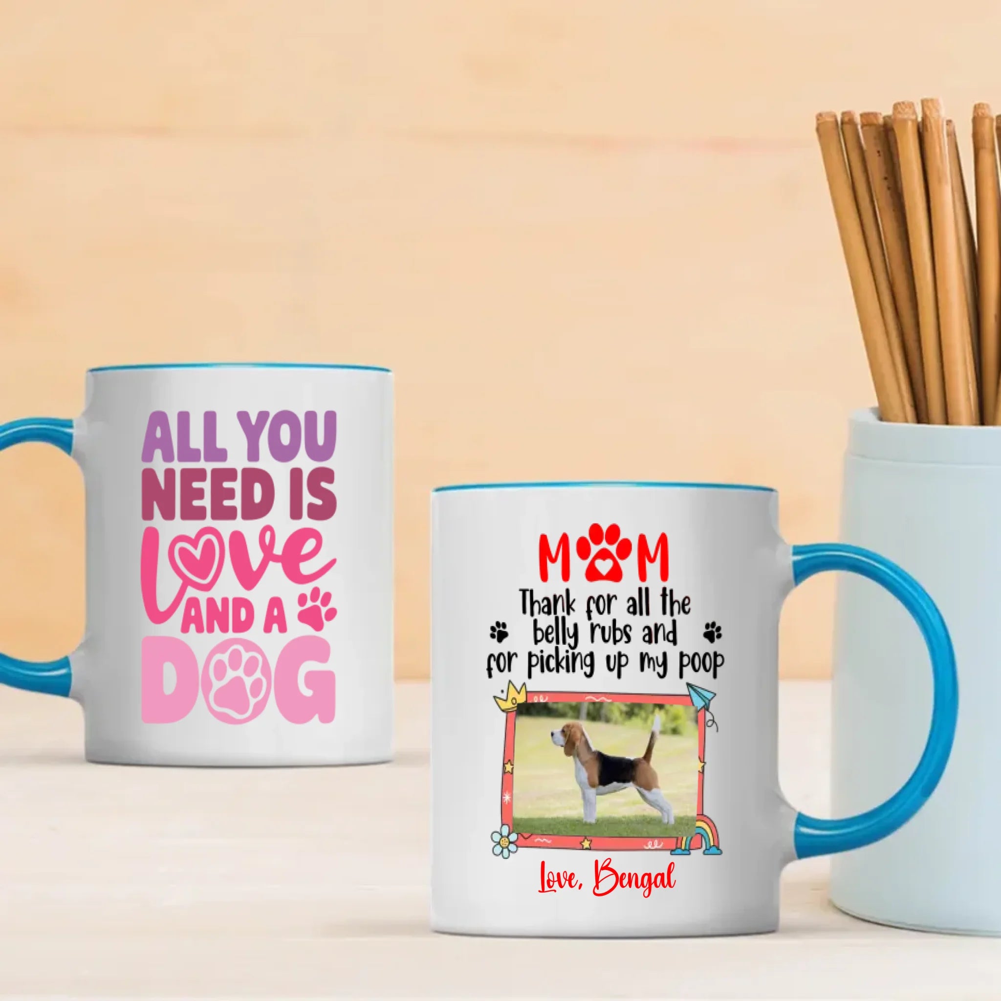 All You Need Is Love and a Dog Mug – Heartwarming Gift for Pet Lovers – 89Prints