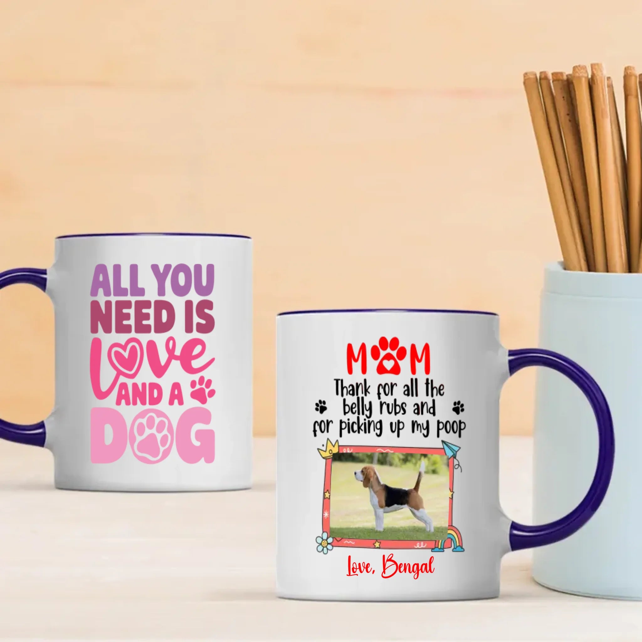 All You Need Is Love and a Dog Mug – Heartwarming Gift for Pet Lovers – 89Prints