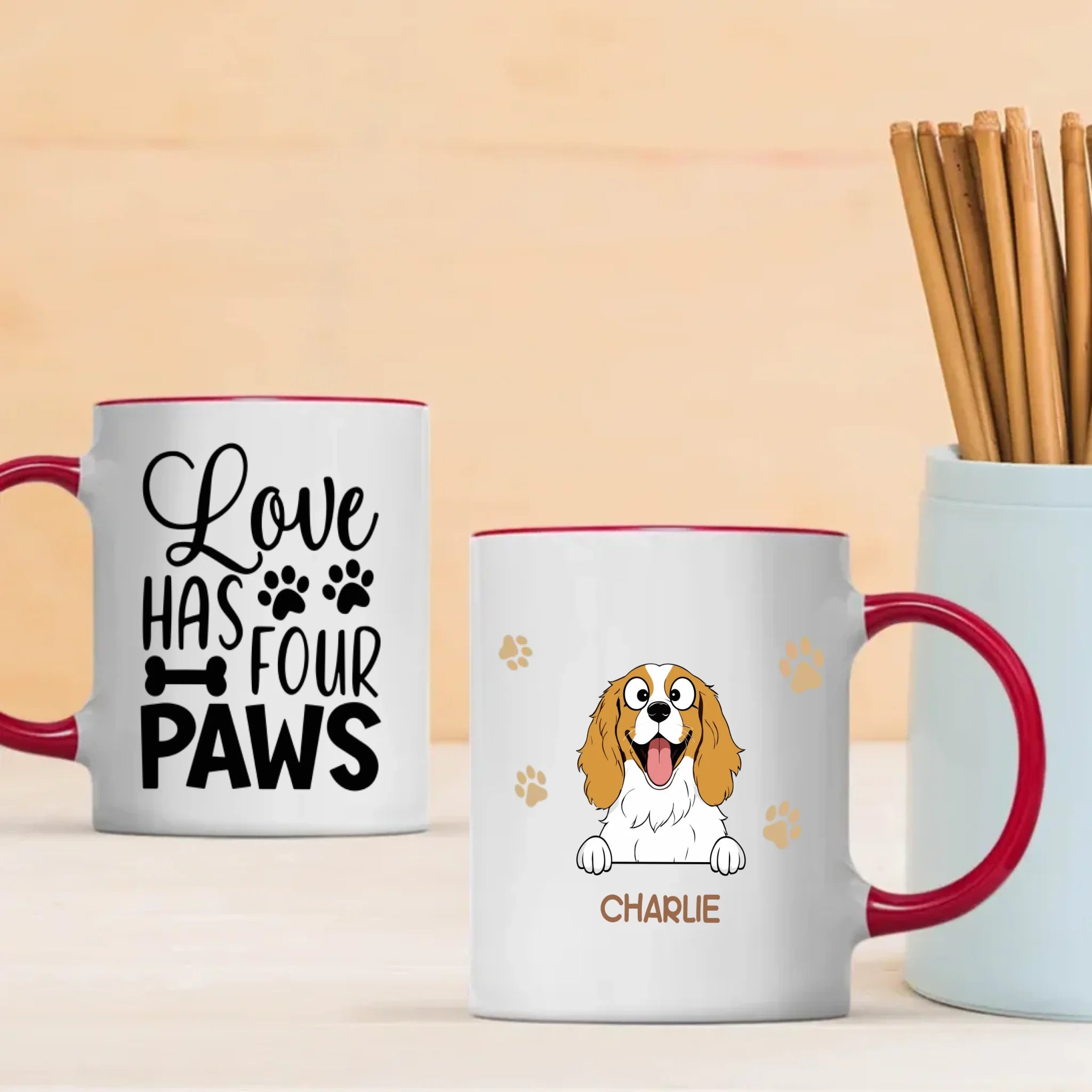 Custom Dog Mug – “Paws & Laughs” Personalized Pet Mug for Dog Lovers | 89Prints