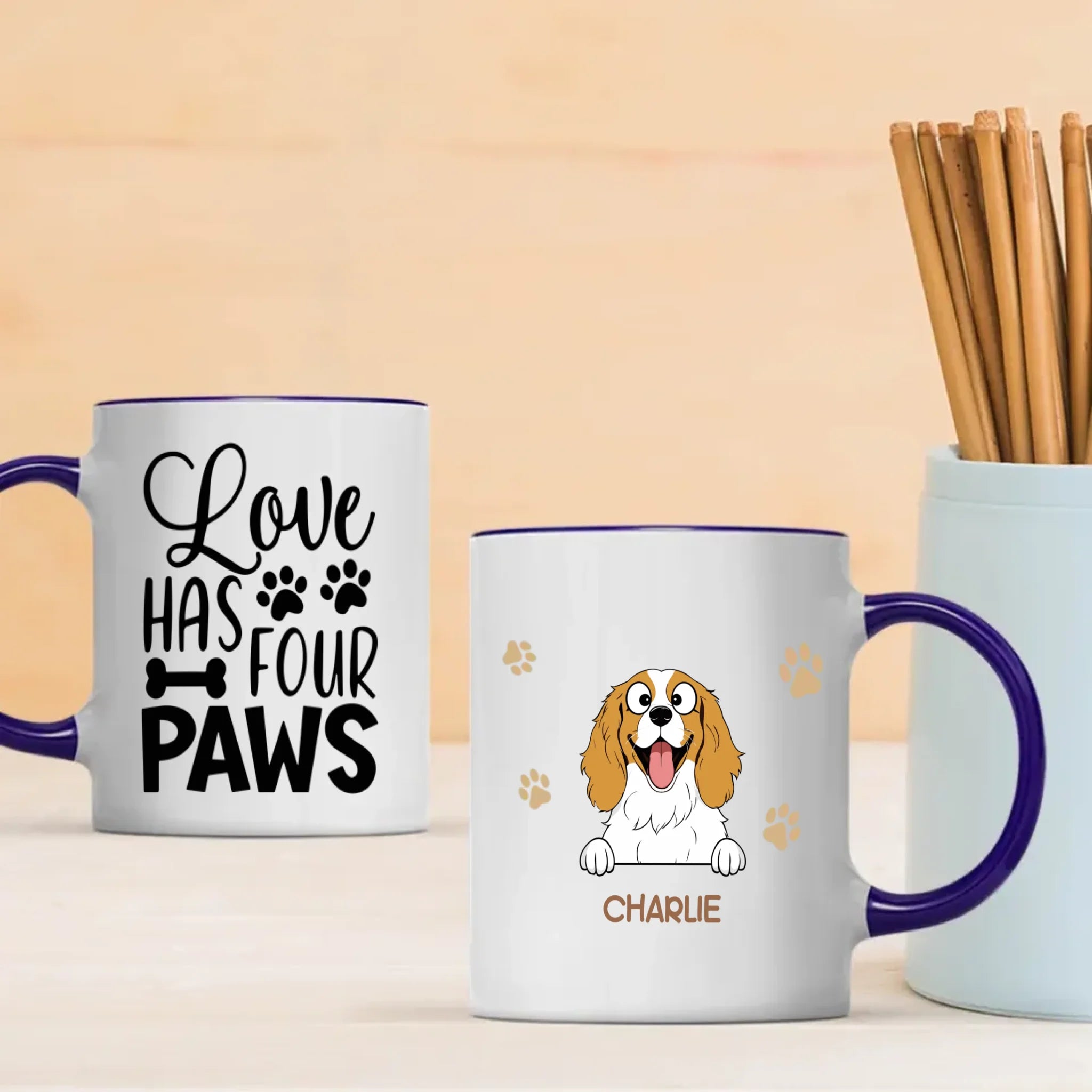 Custom Dog Mug – “Paws & Laughs” Personalized Pet Mug for Dog Lovers | 89Prints