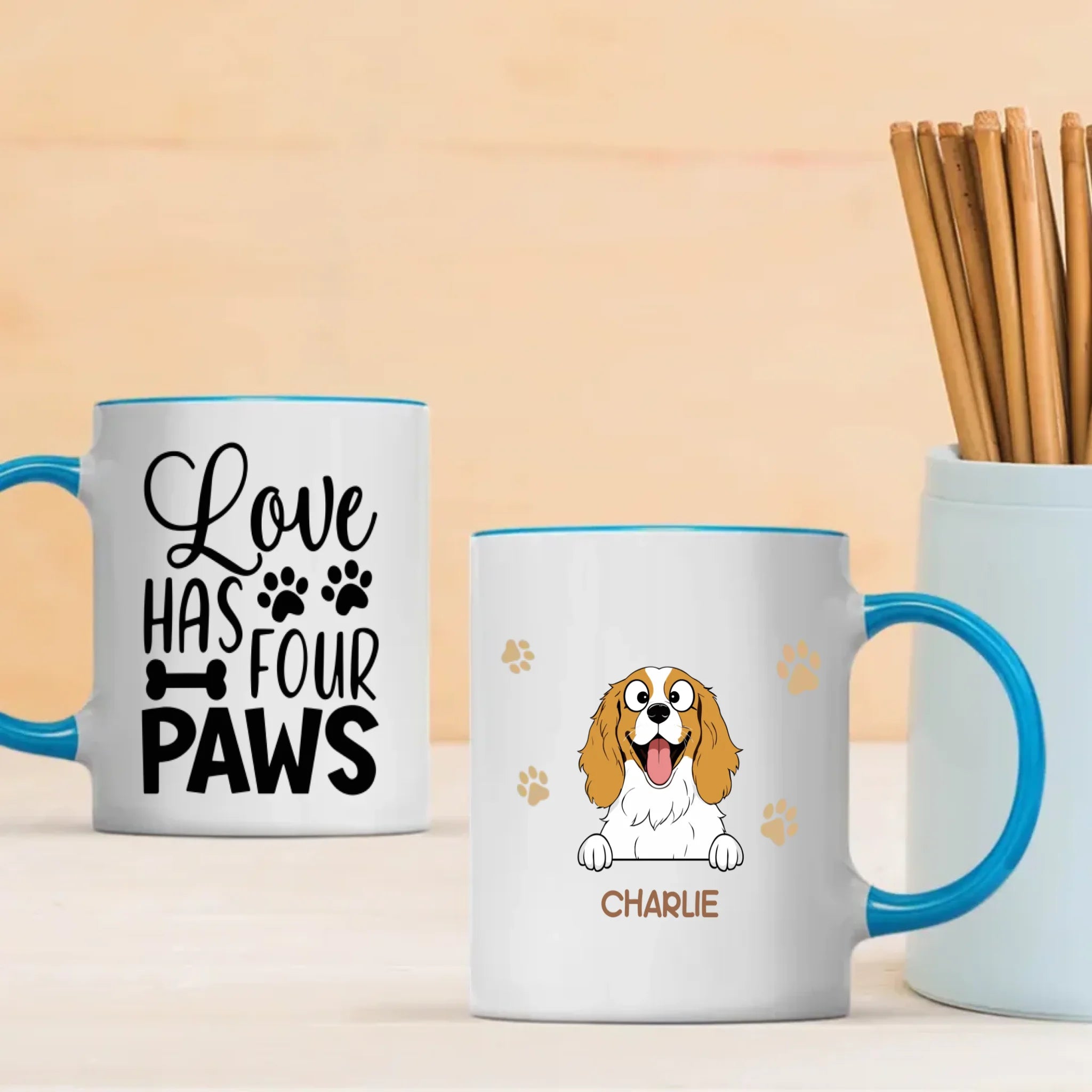 Custom Dog Mug – “Paws & Laughs” Personalized Pet Mug for Dog Lovers | 89Prints