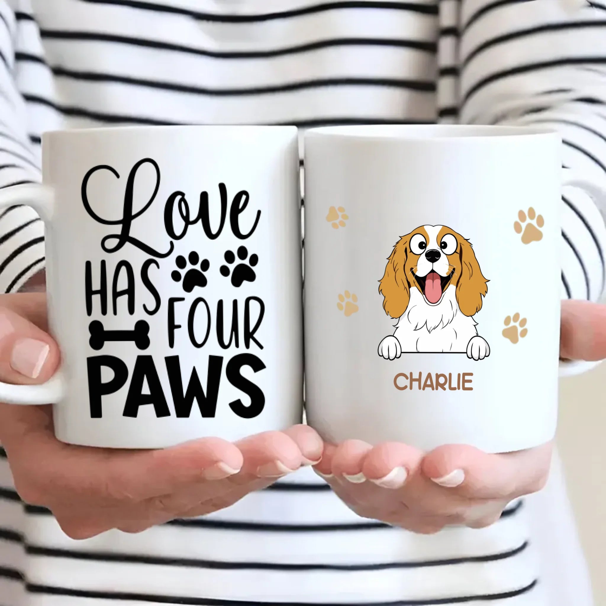 Custom Dog Mug – “Paws & Laughs” Personalized Pet Mug for Dog Lovers | 89Prints