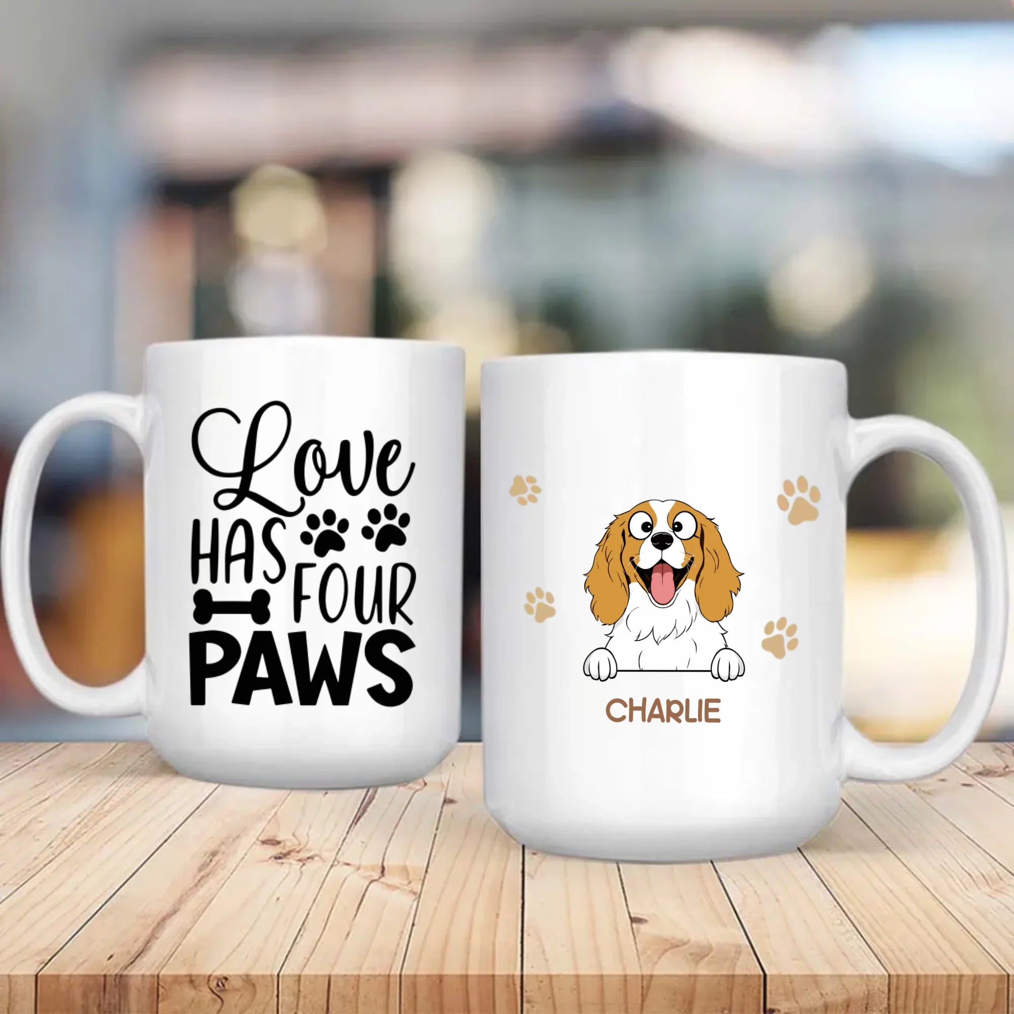 Custom Dog Mug – “Paws & Laughs” Personalized Pet Mug for Dog Lovers | 89Prints