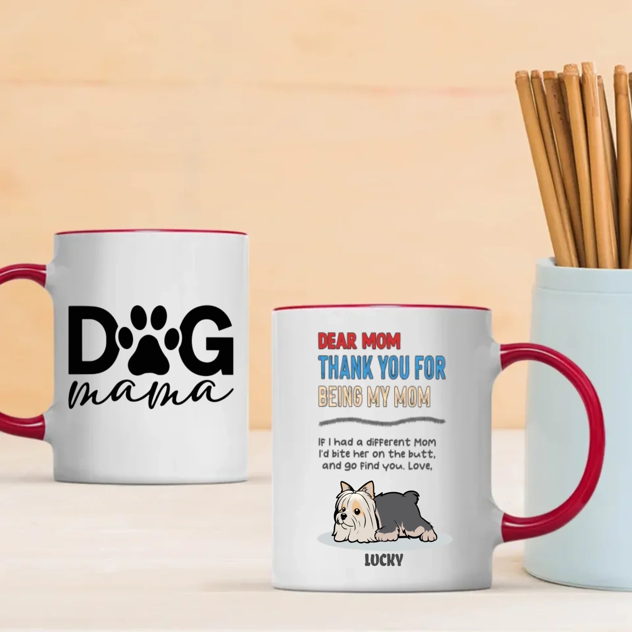 Custom Dog Mug – Coffee & Paw Prints | 89Prints