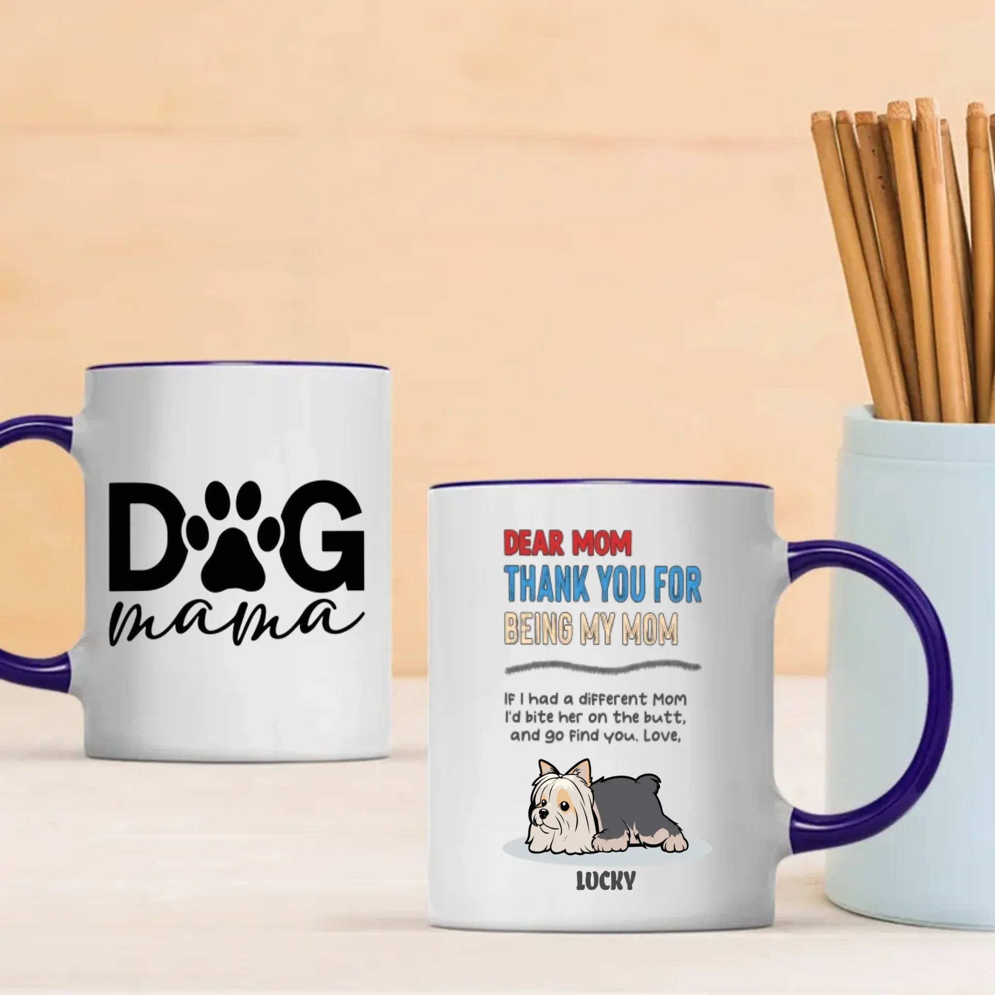 Custom Dog Mug – Coffee & Paw Prints | 89Prints