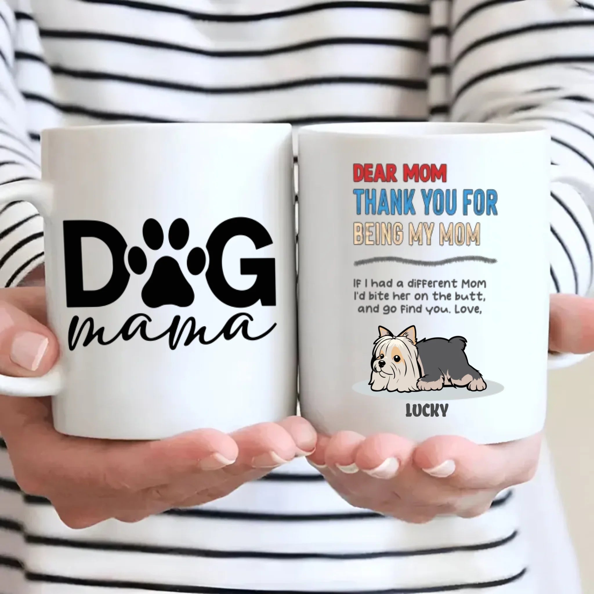 Custom Dog Mug – Coffee & Paw Prints | 89Prints