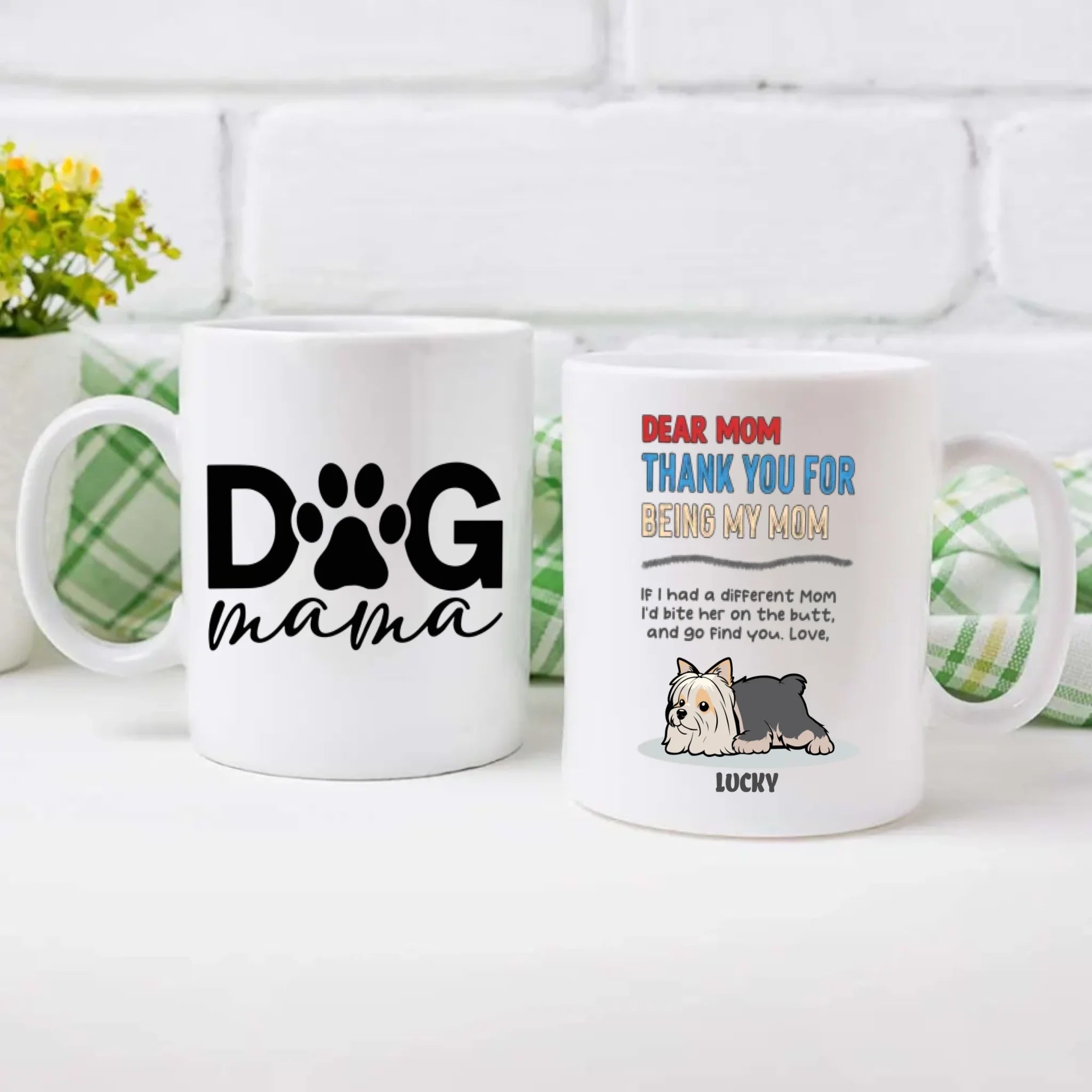 Custom Dog Mug – Coffee & Paw Prints | 89Prints