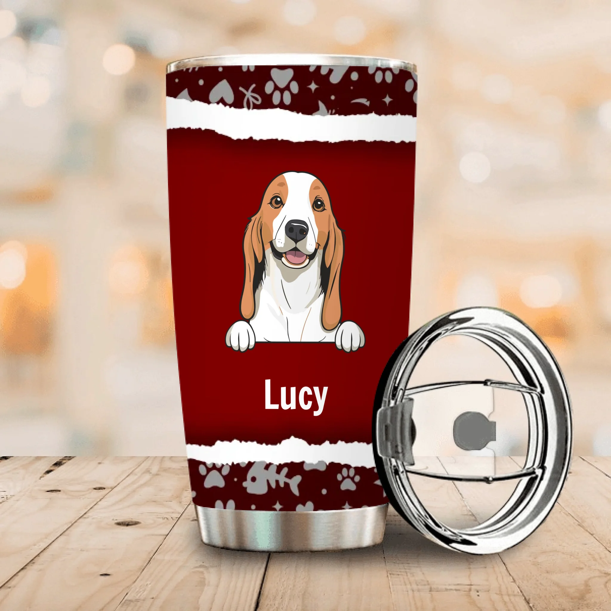 Rockin’ the Dog Dad Life Tumbler – Personalized Cup for Pet Dads - 89Prints