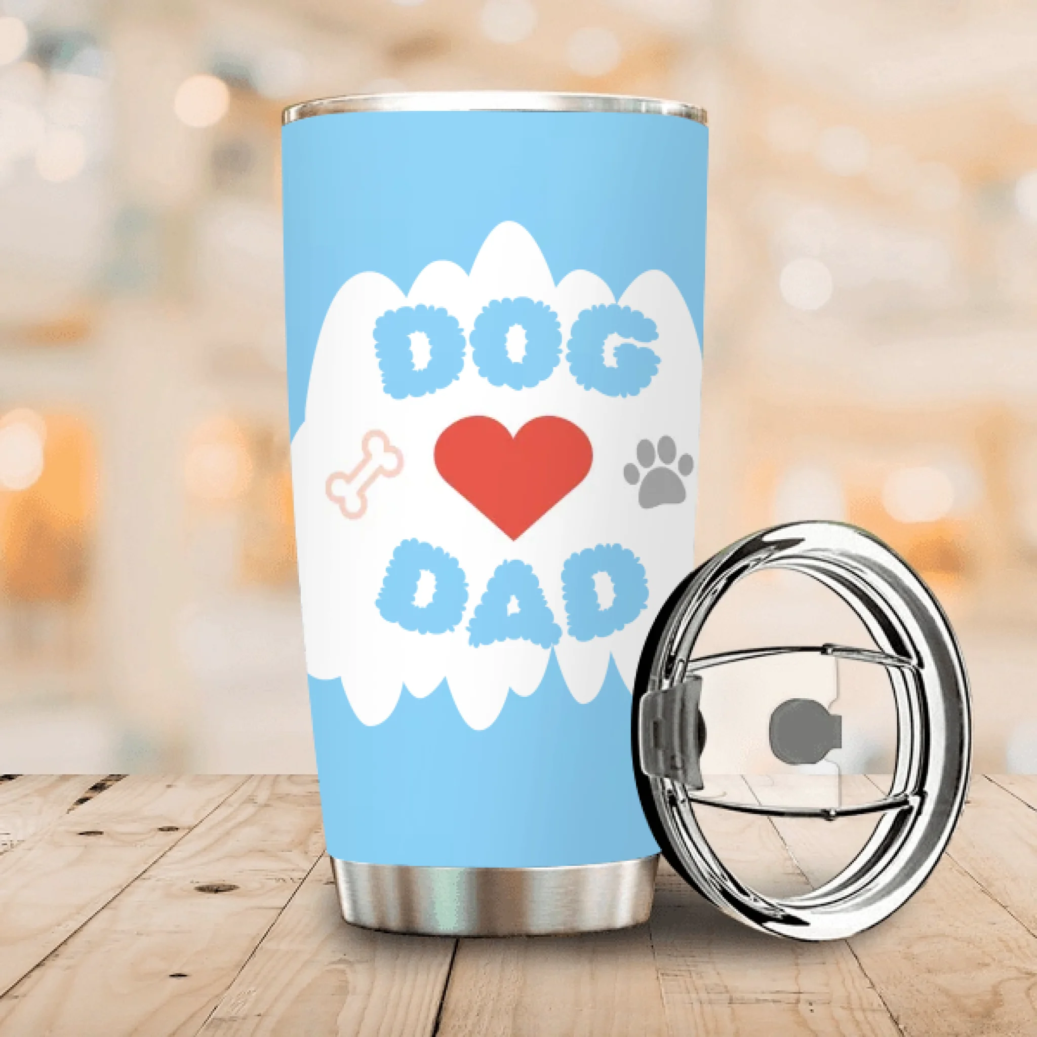 Proud Dog Dad – Custom Tumbler for Pet Lovers - 89Prints