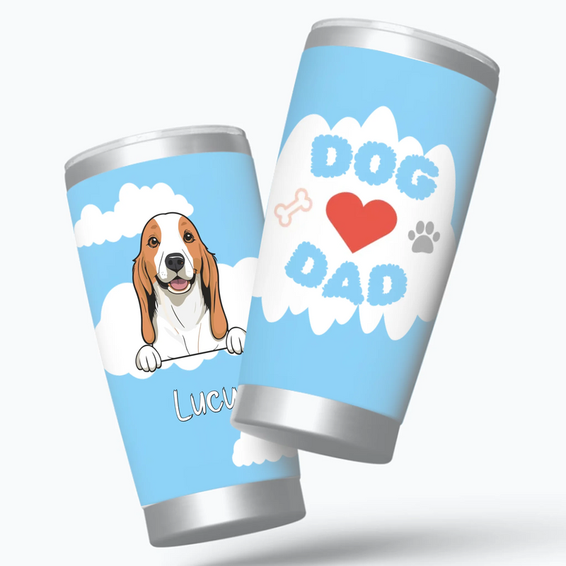 Proud Dog Dad – Custom Tumbler for Pet Lovers - 89Prints