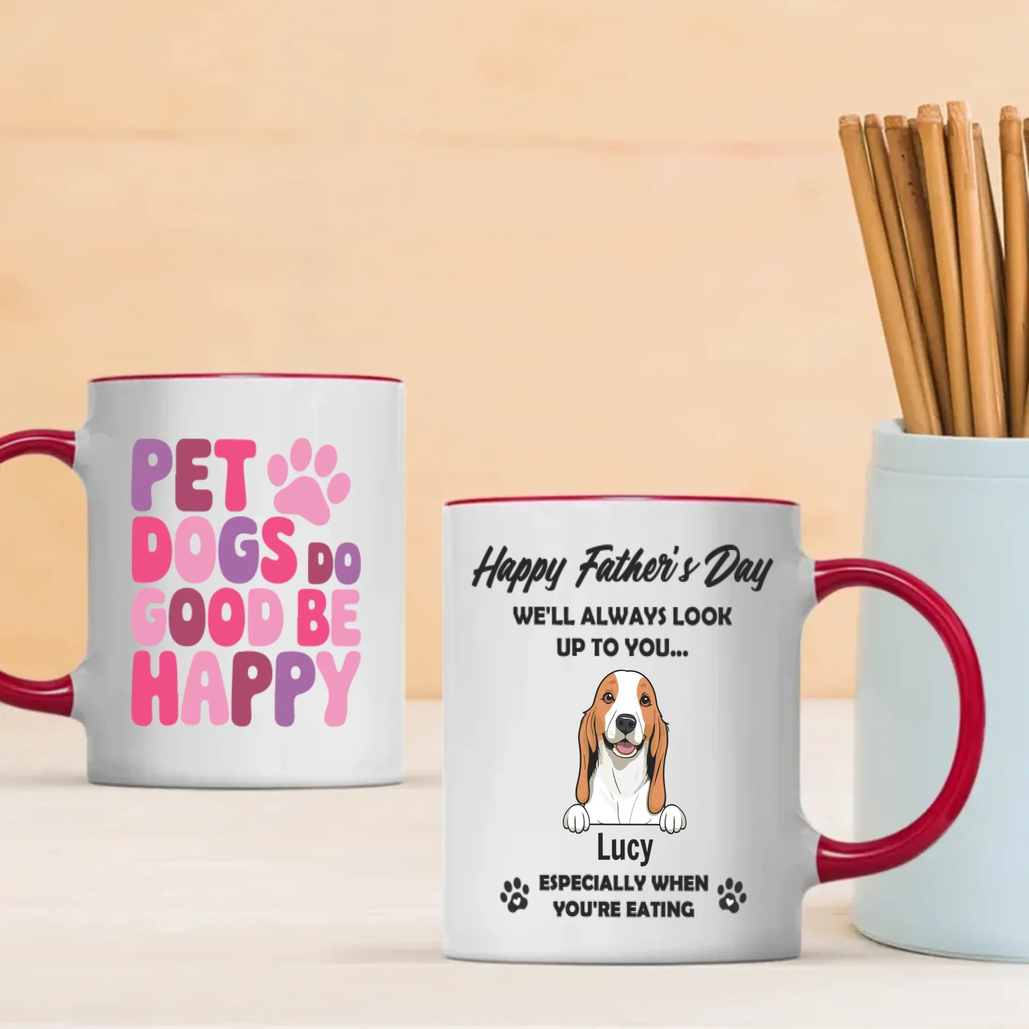 Personalized Dog Dad Mug – Happy Father’s Day – 89Prints