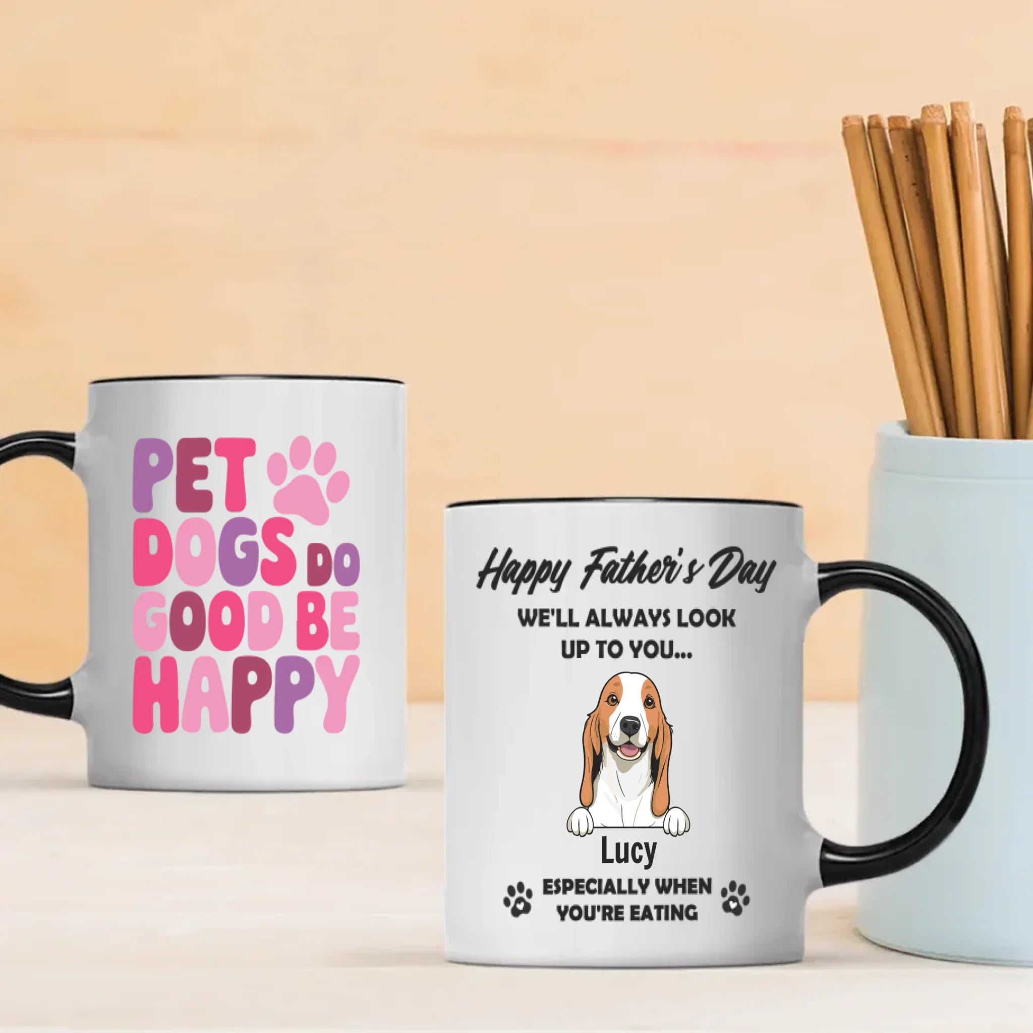 Personalized Dog Dad Mug – Happy Father’s Day – 89Prints