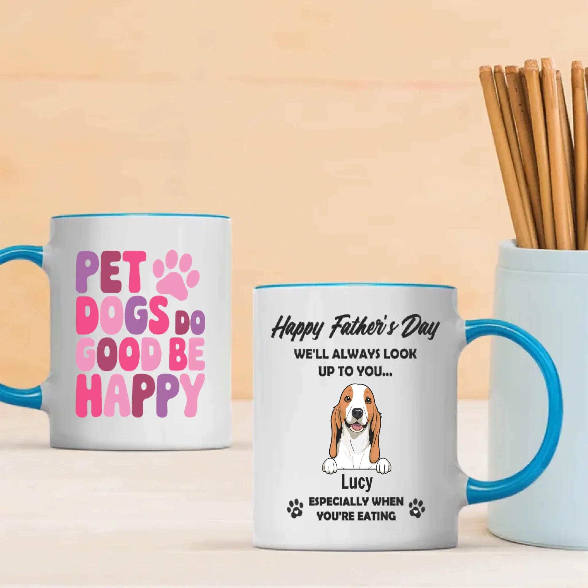 Personalized Dog Dad Mug – Happy Father’s Day – 89Prints