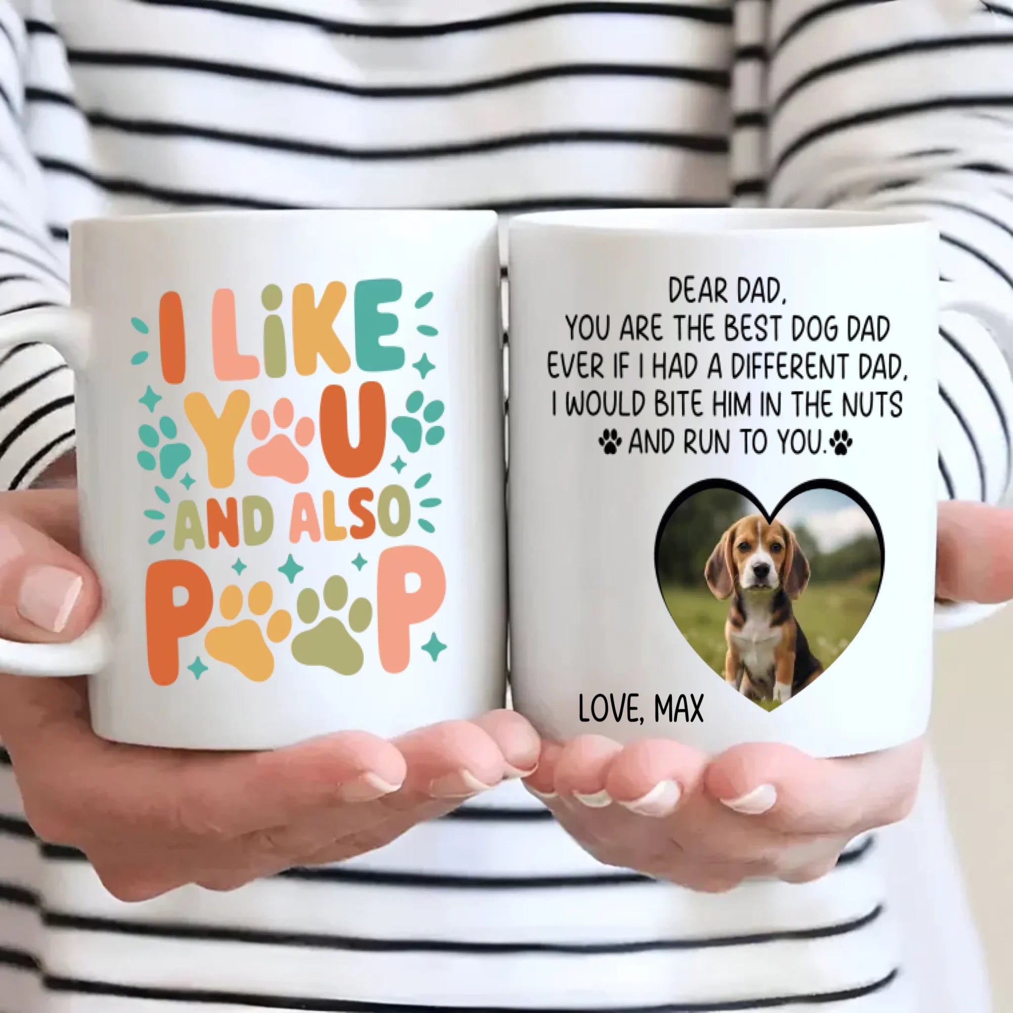 “You’re the Best Dog Dad Ever” Personalized Mug - Heartwarming Gift for Pet Lovers - 89Prints