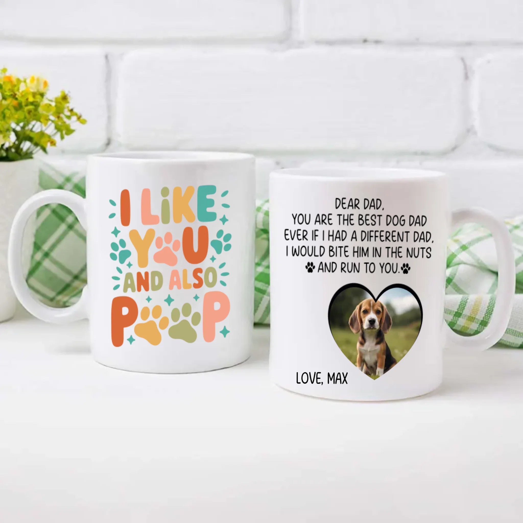 “You’re the Best Dog Dad Ever” Personalized Mug - Heartwarming Gift for Pet Lovers - 89Prints