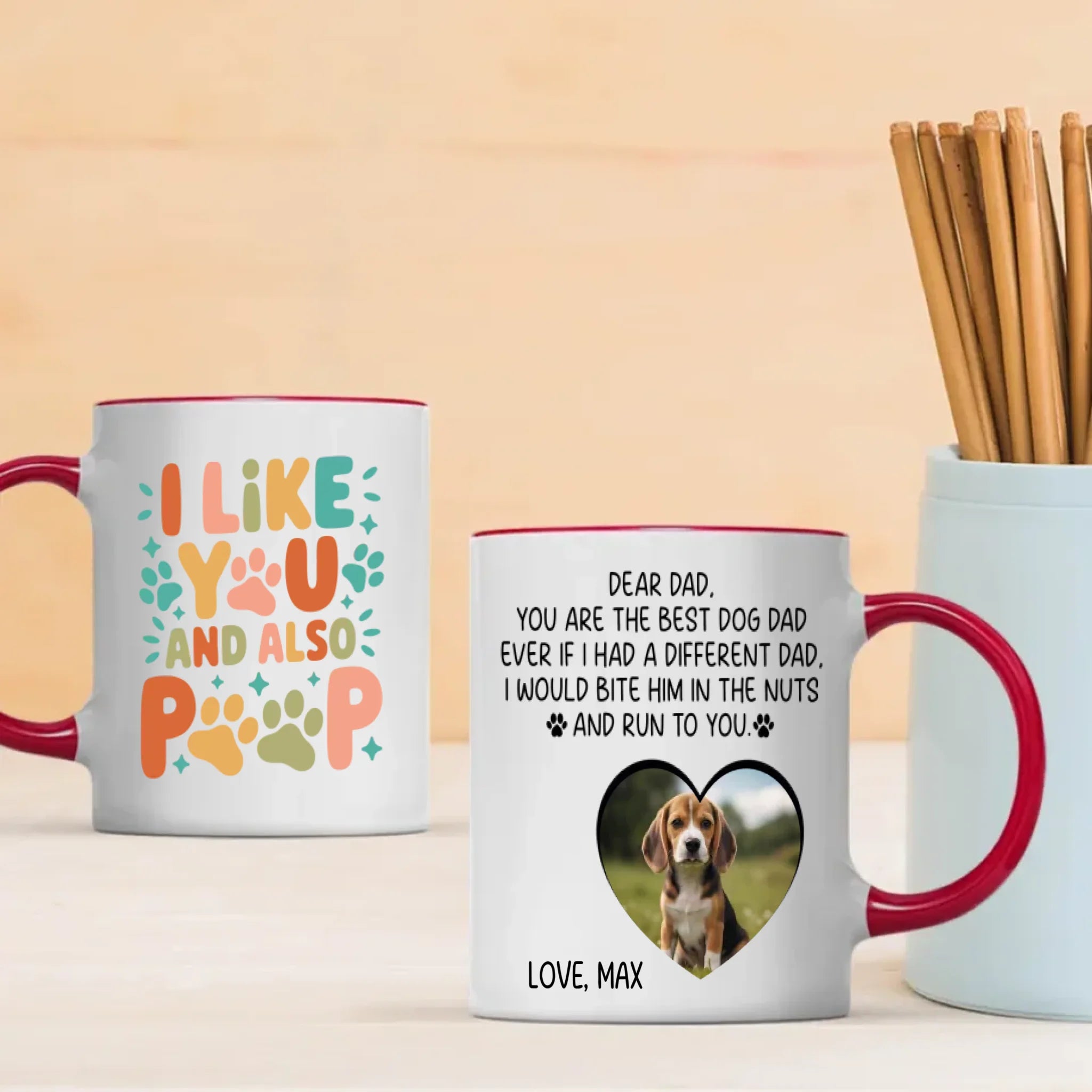 “You’re the Best Dog Dad Ever” Personalized Mug - Heartwarming Gift for Pet Lovers - 89Prints