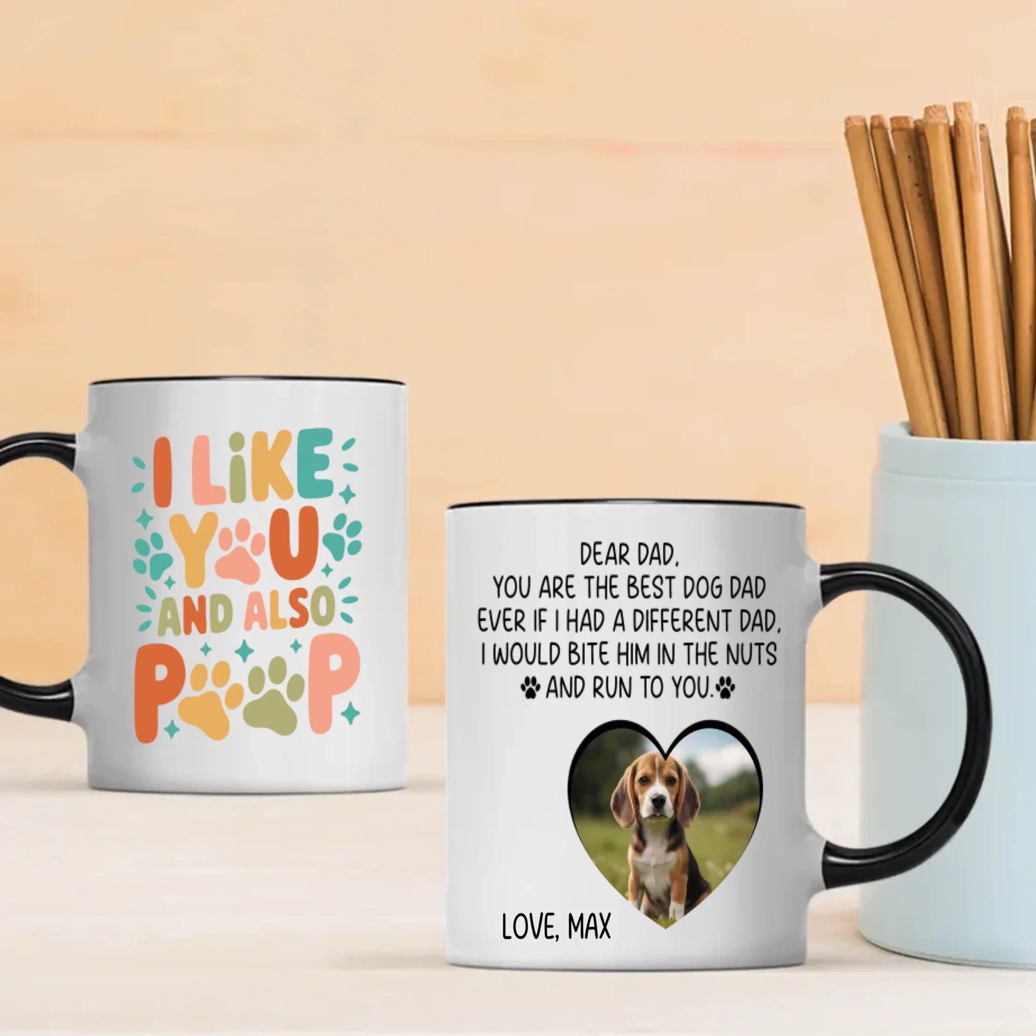 “You’re the Best Dog Dad Ever” Personalized Mug - Heartwarming Gift for Pet Lovers - 89Prints