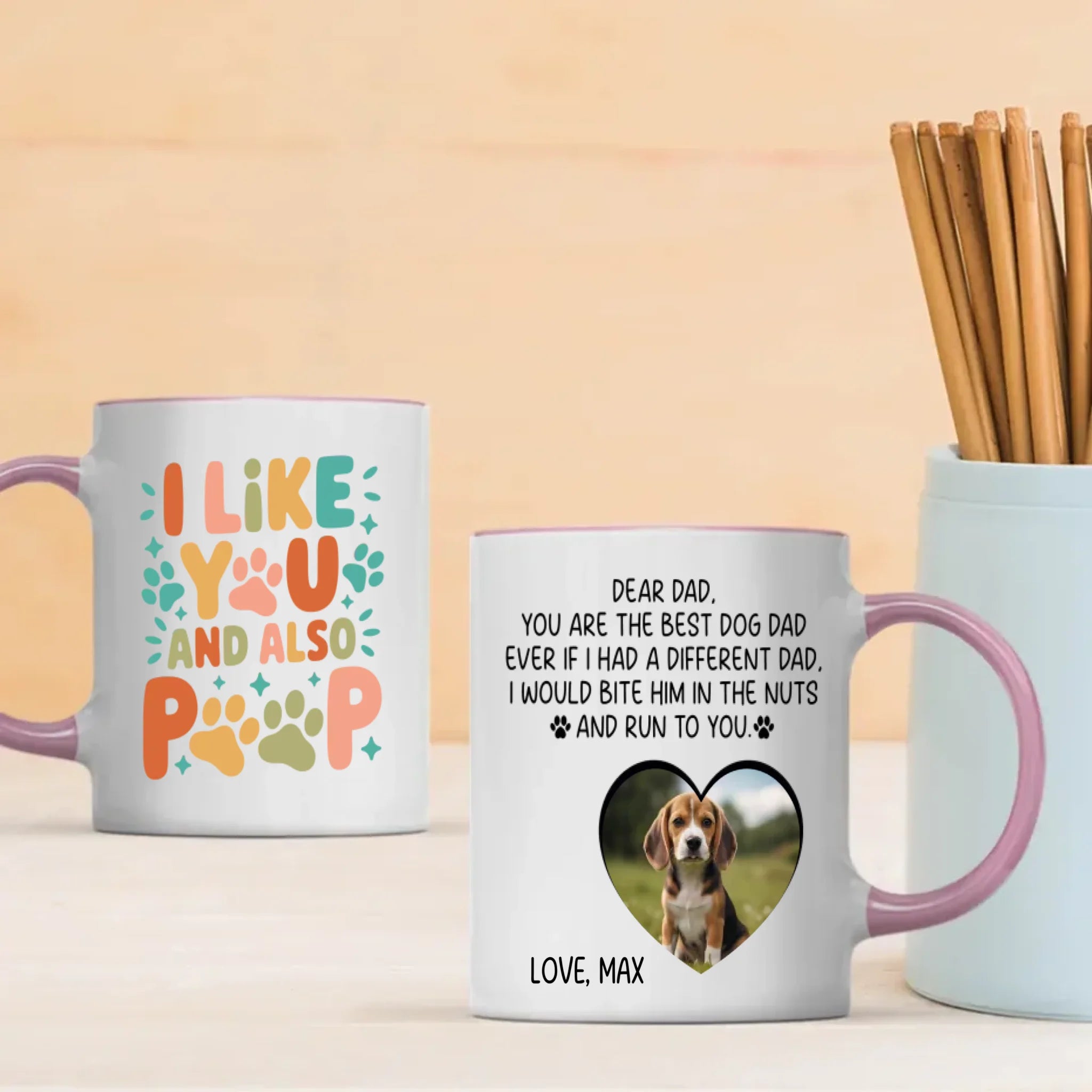 “You’re the Best Dog Dad Ever” Personalized Mug - Heartwarming Gift for Pet Lovers - 89Prints