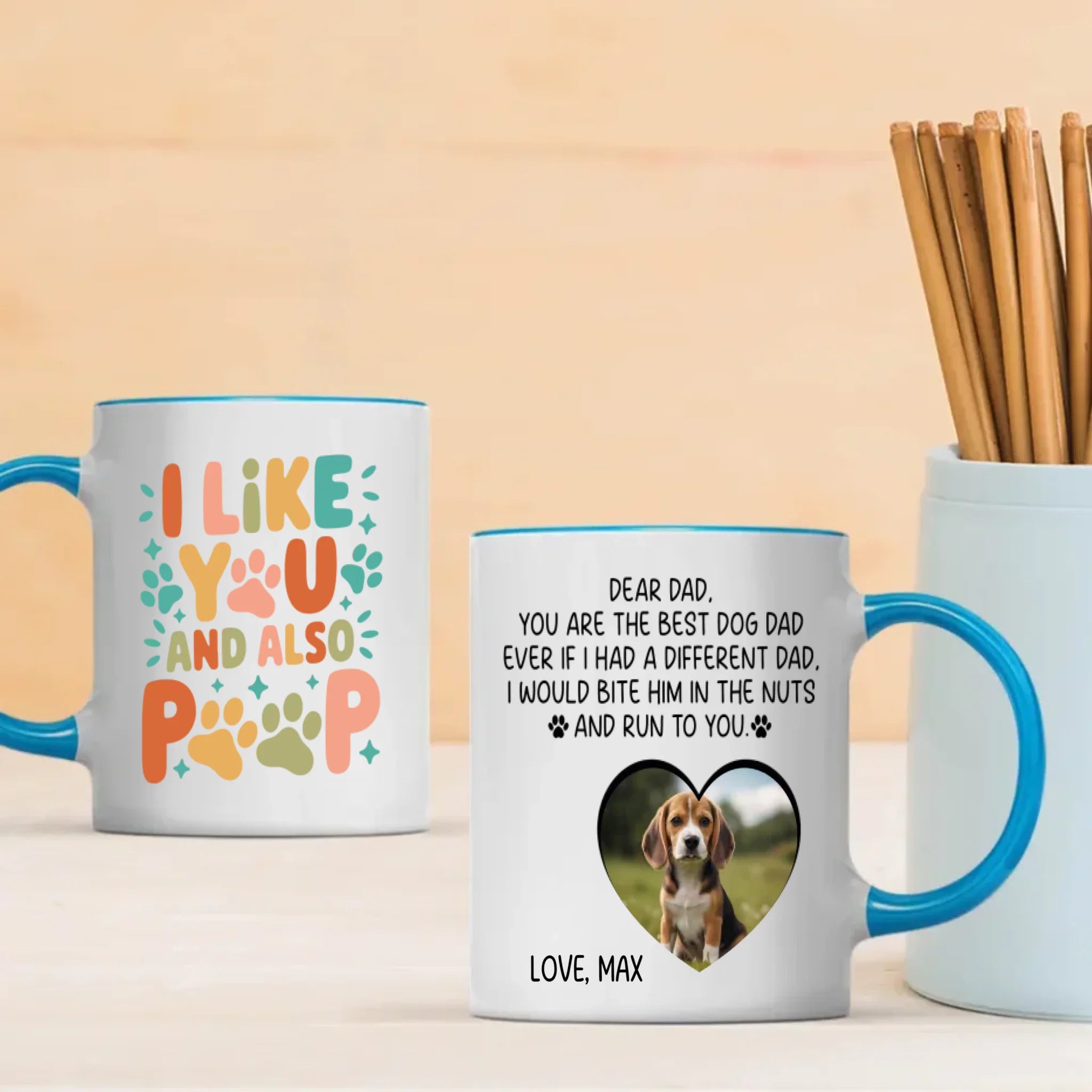 “You’re the Best Dog Dad Ever” Personalized Mug - Heartwarming Gift for Pet Lovers - 89Prints