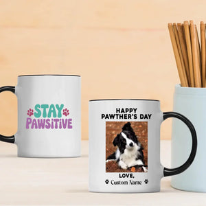 “Happy Pawther’s Day” Personalized Dog Mug – Funny Gift for Dog Dads – 89Prints
