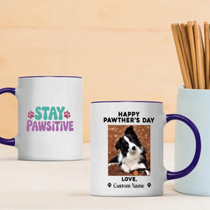 “Happy Pawther’s Day” Personalized Dog Mug – Funny Gift for Dog Dads – 89Prints