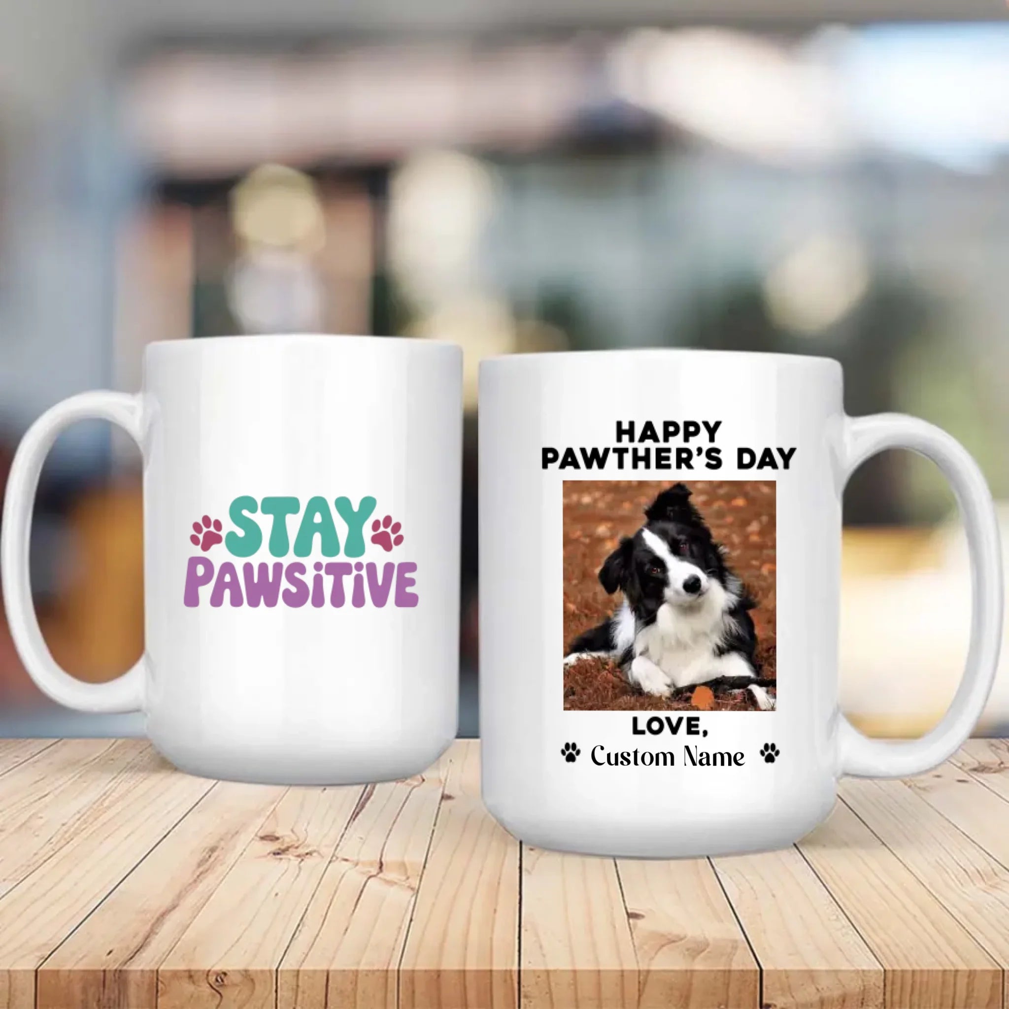 “Happy Pawther’s Day” Personalized Dog Mug – Funny Gift for Dog Dads – 89Prints