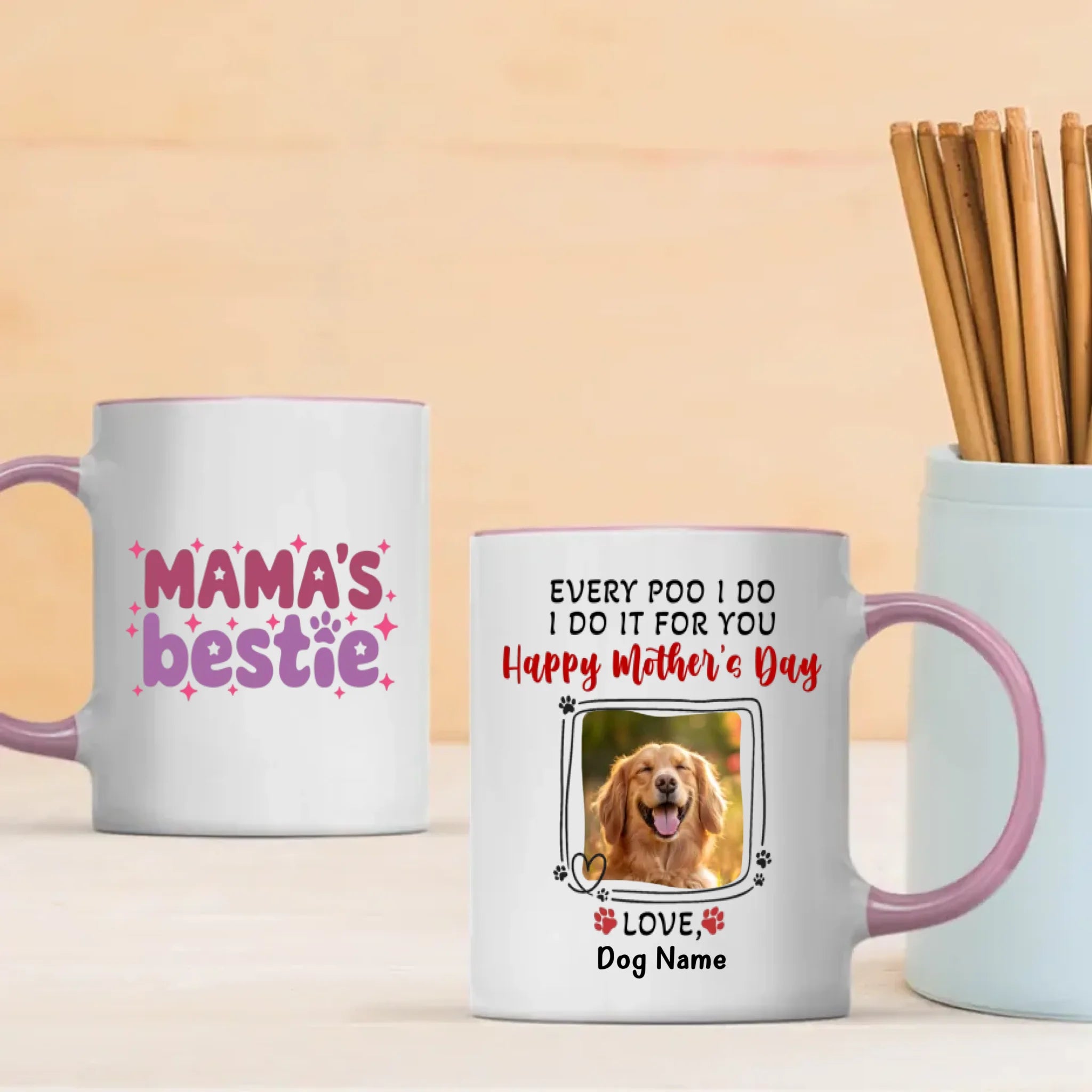 Mama Bestie Mug – Happy Mother’s Day Gift from Your Furry Baby – 89Prints