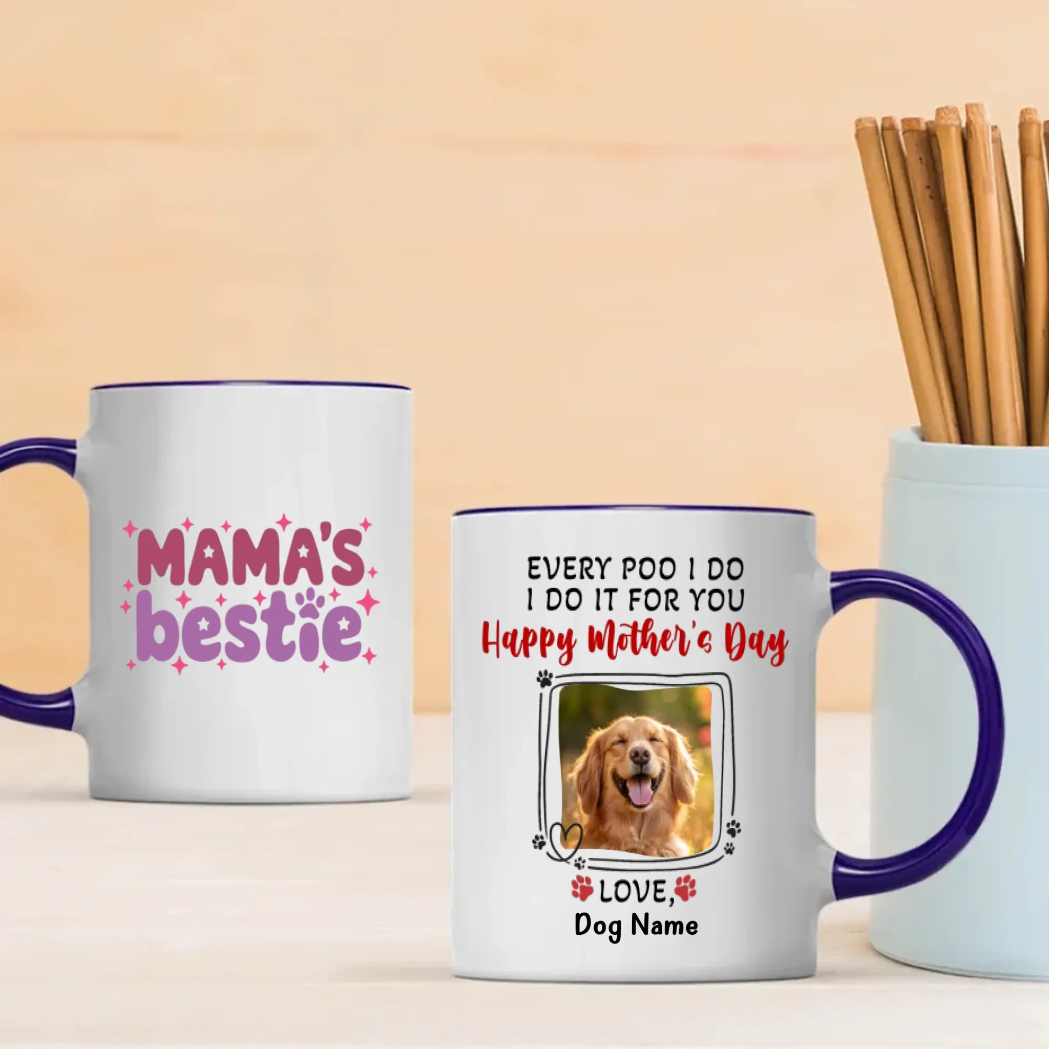 Mama Bestie Mug – Happy Mother’s Day Gift from Your Furry Baby – 89Prints