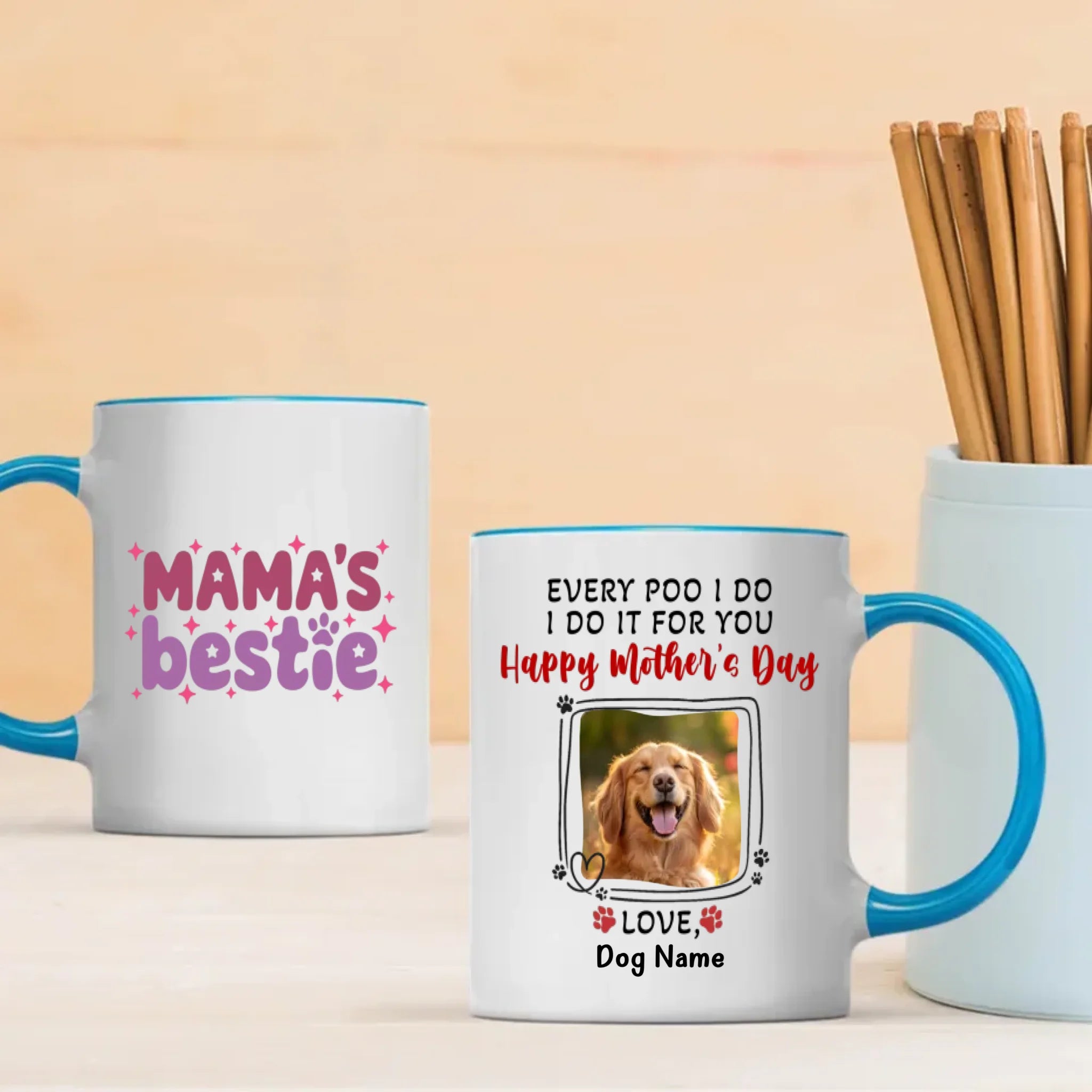 Mama Bestie Mug – Happy Mother’s Day Gift from Your Furry Baby – 89Prints