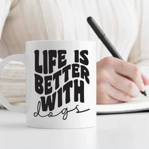 Life Is Better with Dogs – Personalized Mug – Cute Gift for Pet Lovers – 89Prints